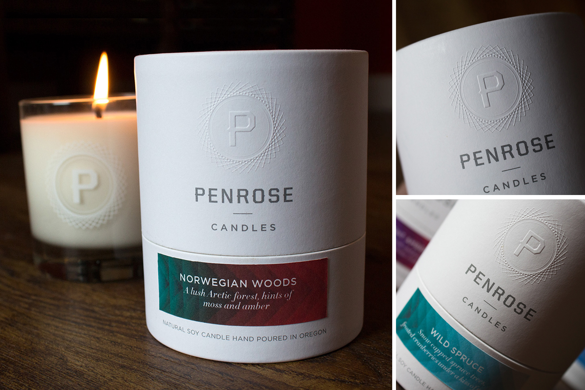 Amy Voldengen Penrose Candles Packaging