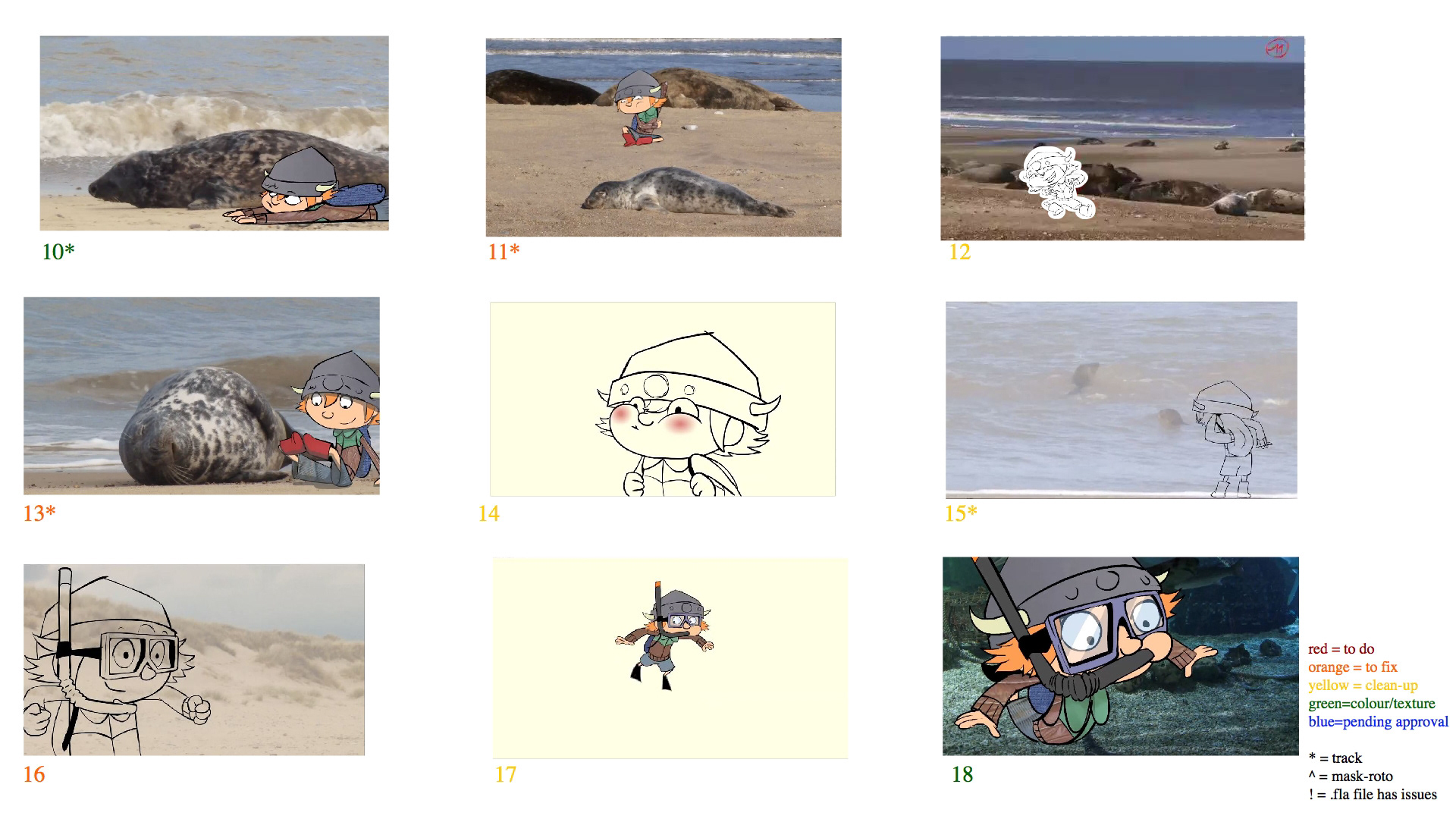 Early storyboard for the Kickstarter Pilot Episode