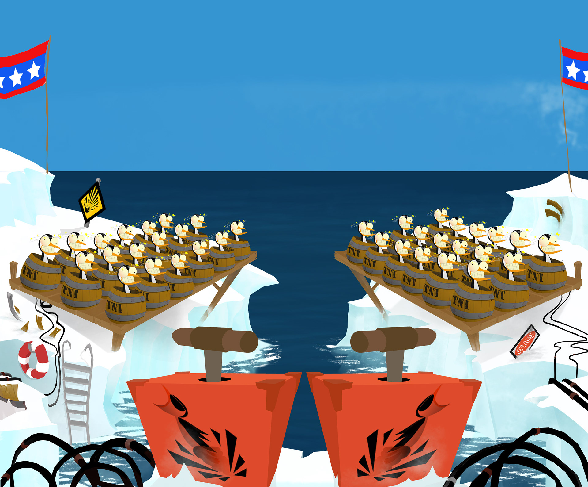 Bonus Round - Exploding Penguin Detonator ( Probably why they scrapped the idea ) 