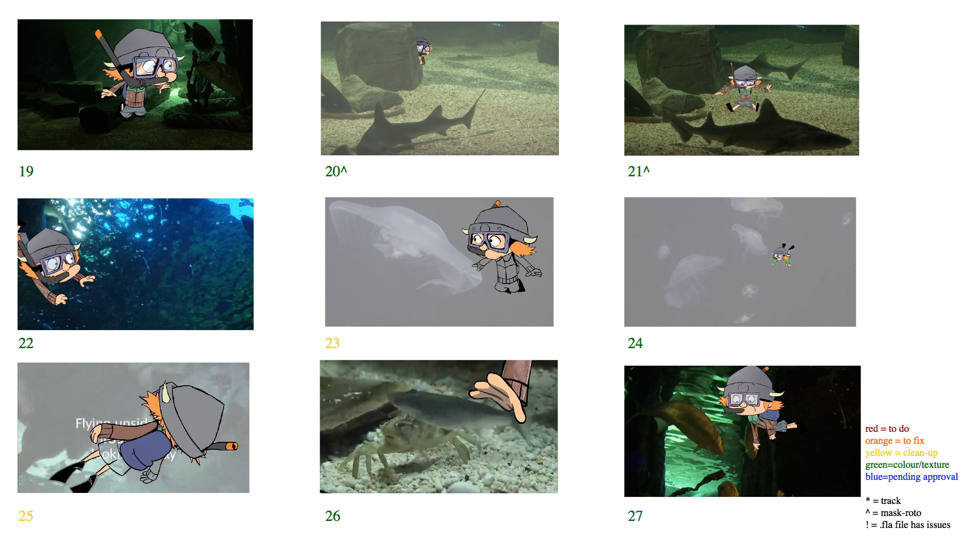 Early storyboard for the Kickstarter Pilot Episode