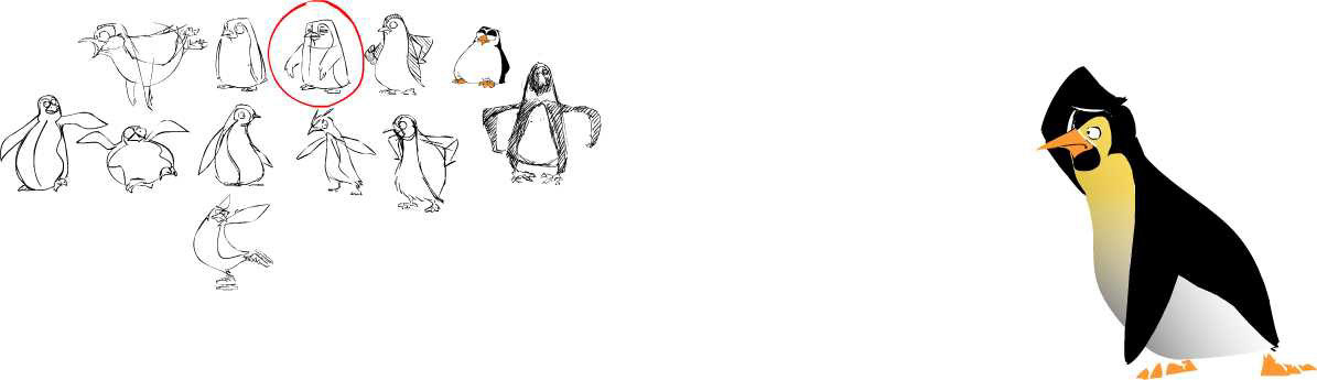 early stages of character design to land on symbol designs for the hero of the game