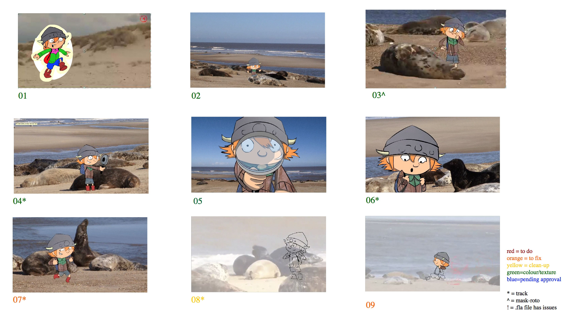 Early storyboard for the Kickstarter Pilot Episode