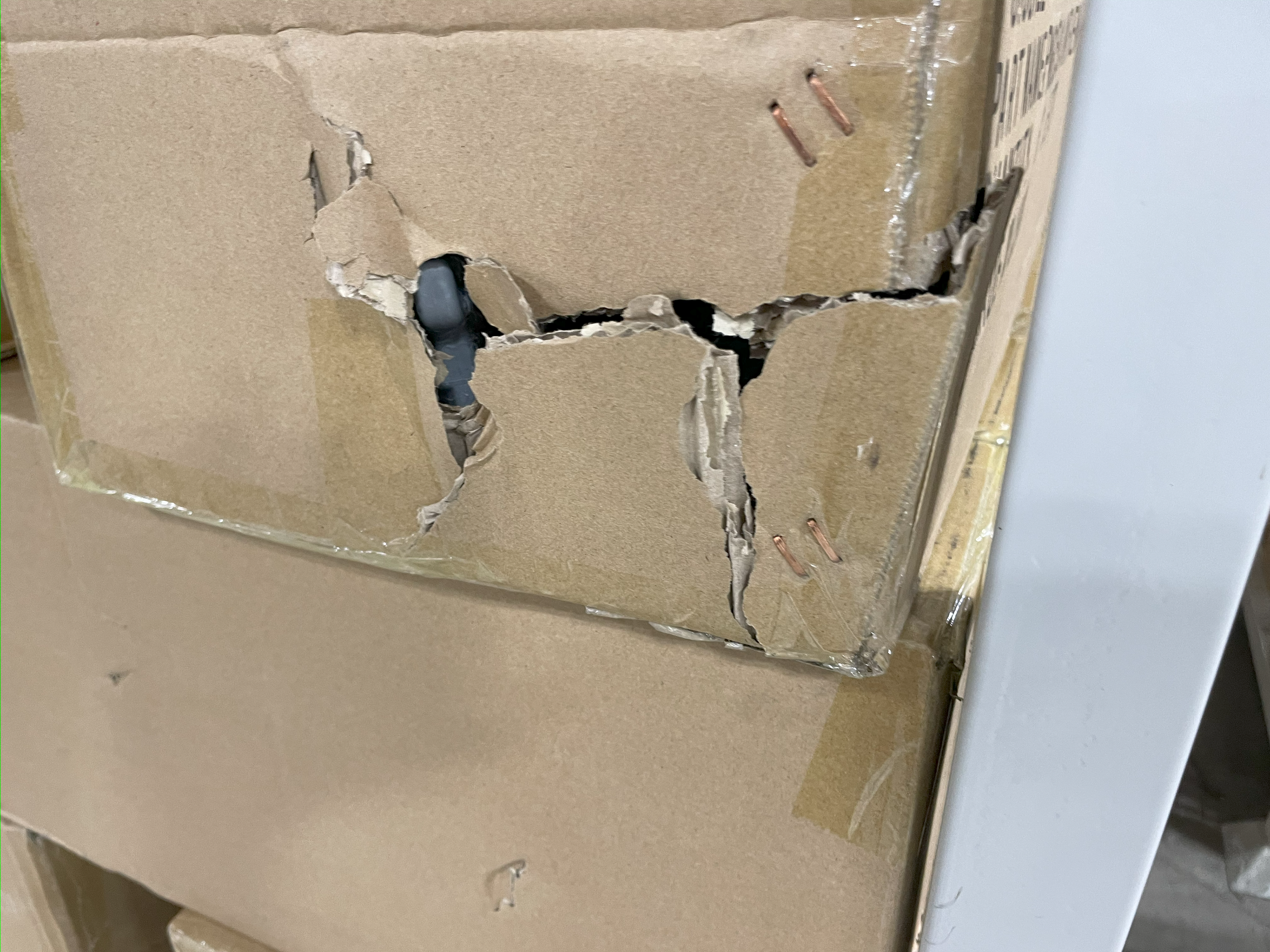 Heavy shipping damage