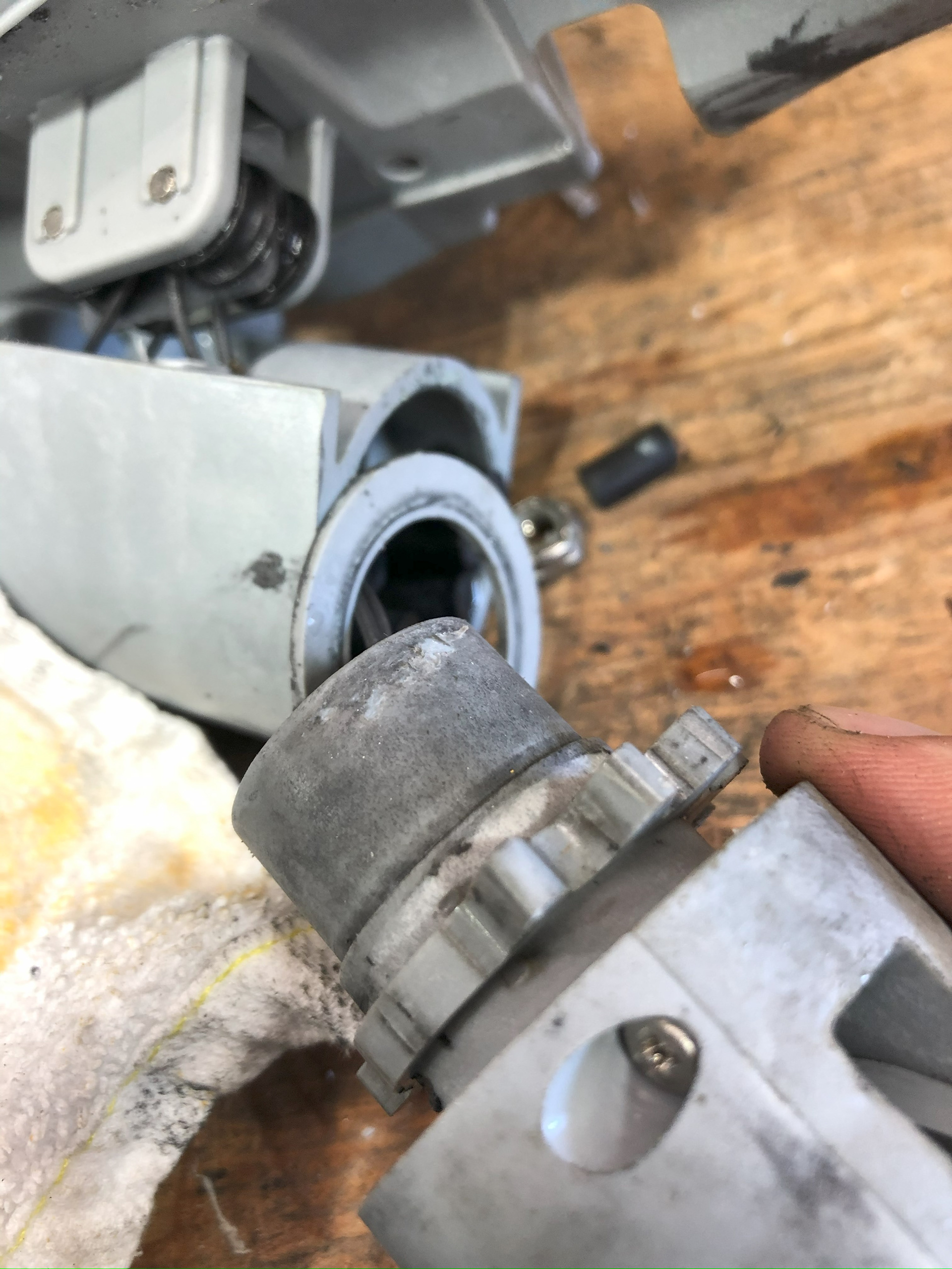 Worn GF bearing surfaces