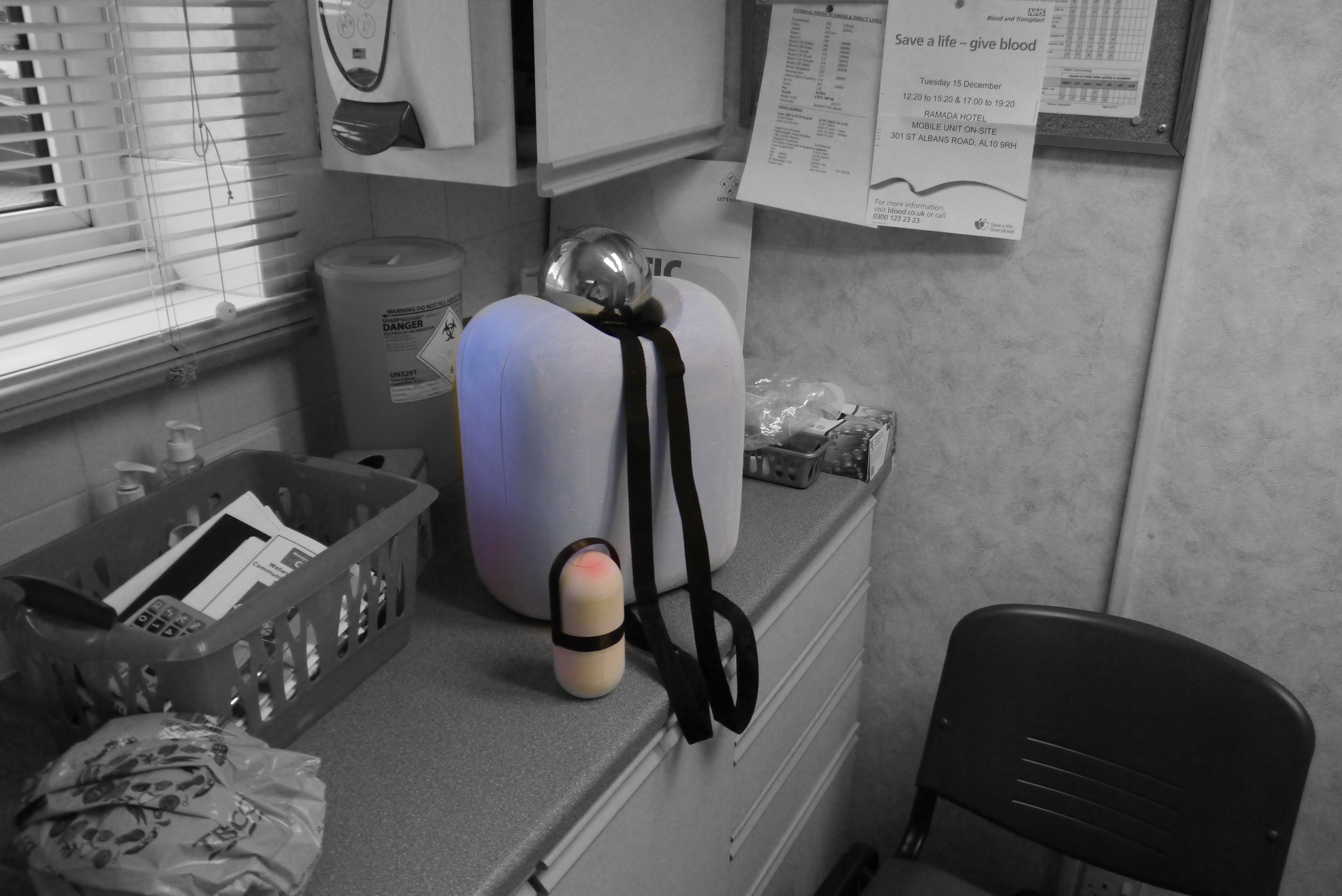 Scale model+ backpack in user testing