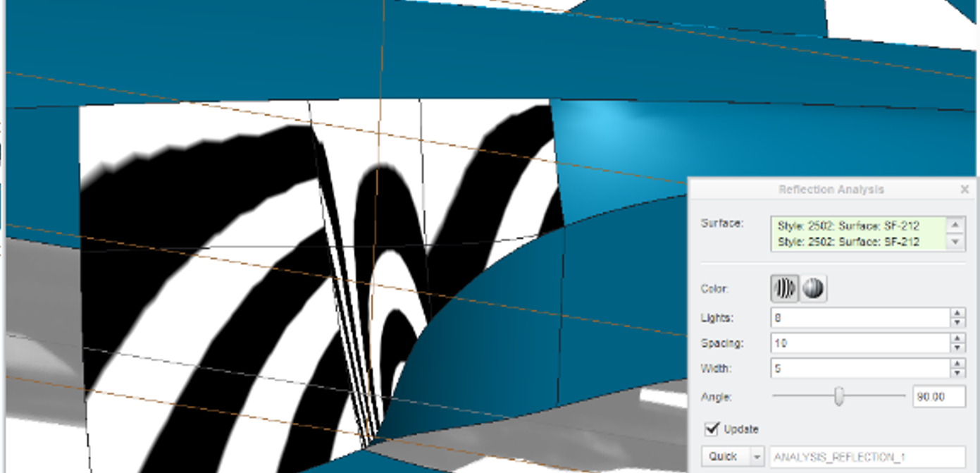 Complex transition from flat X-Y to Y-Z that was tricky to apply construction curves without C2 continuity being dropped.