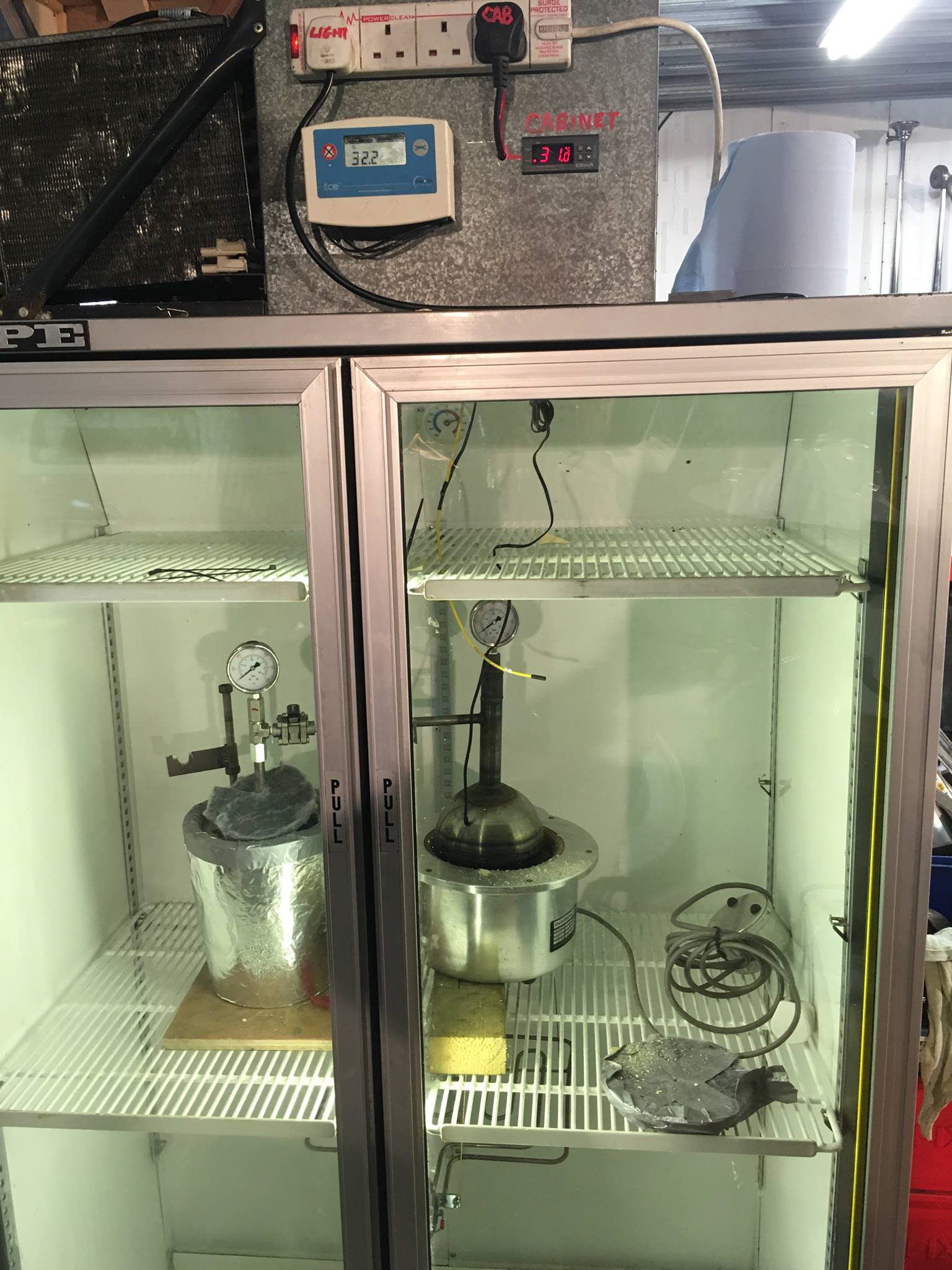 Testing in heated chamber
