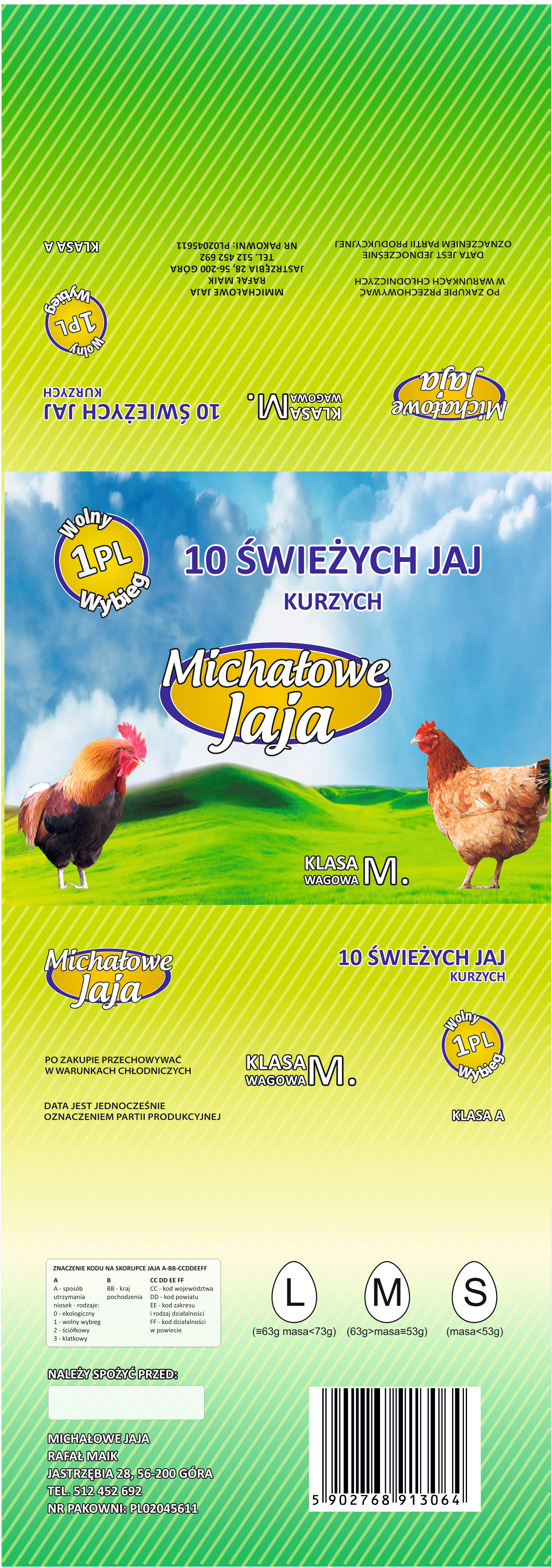 projekt prostej opaski na opakowanie jajek