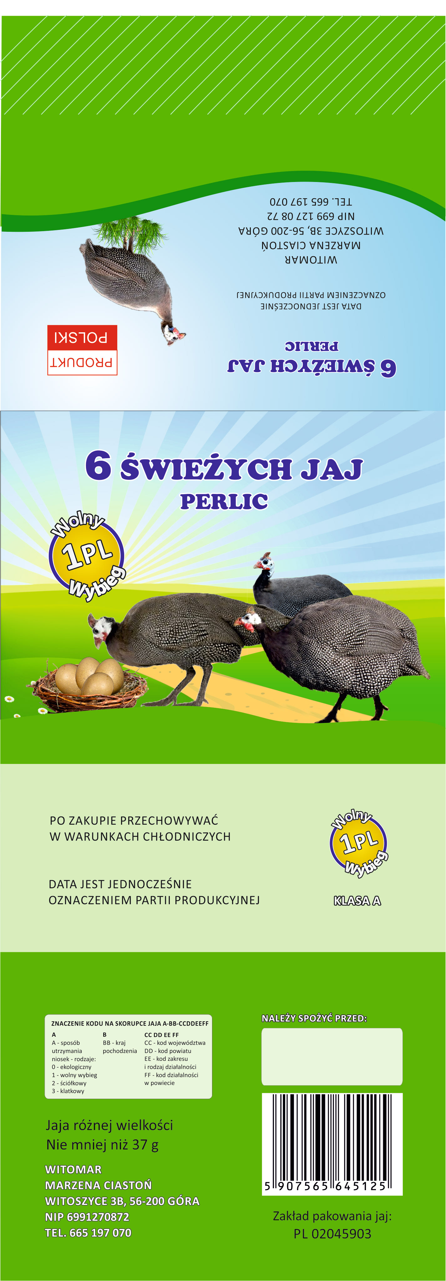 projekt prostej opaski na opakowanie jajek