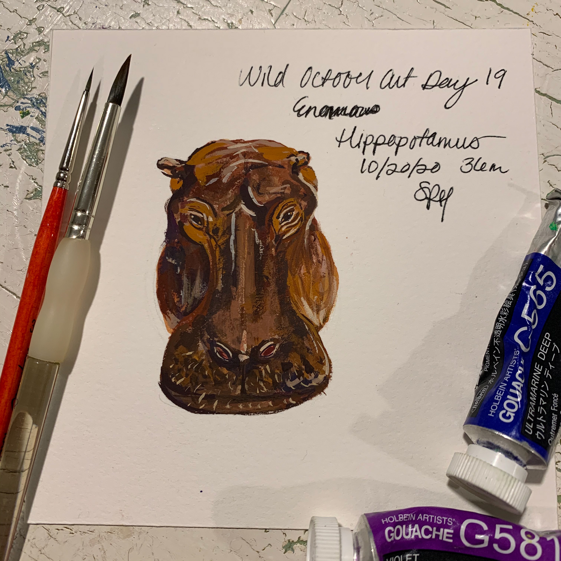 Day 19 - Enormous - Hippopotamus