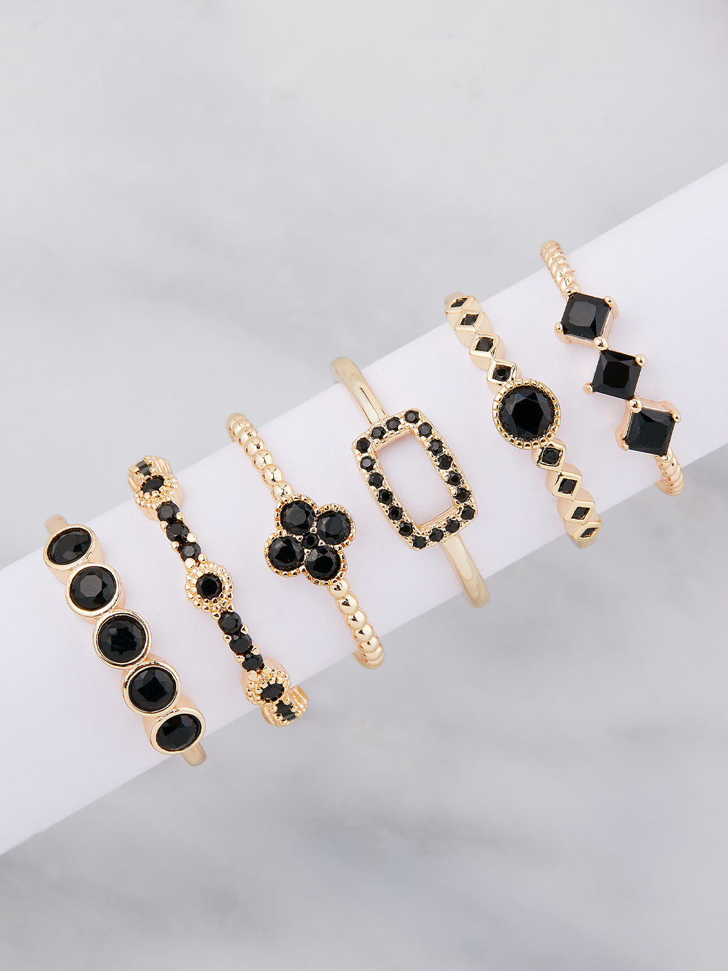 Charmed Aroma Charcoal Bath Bomb Dainty Ring Collection