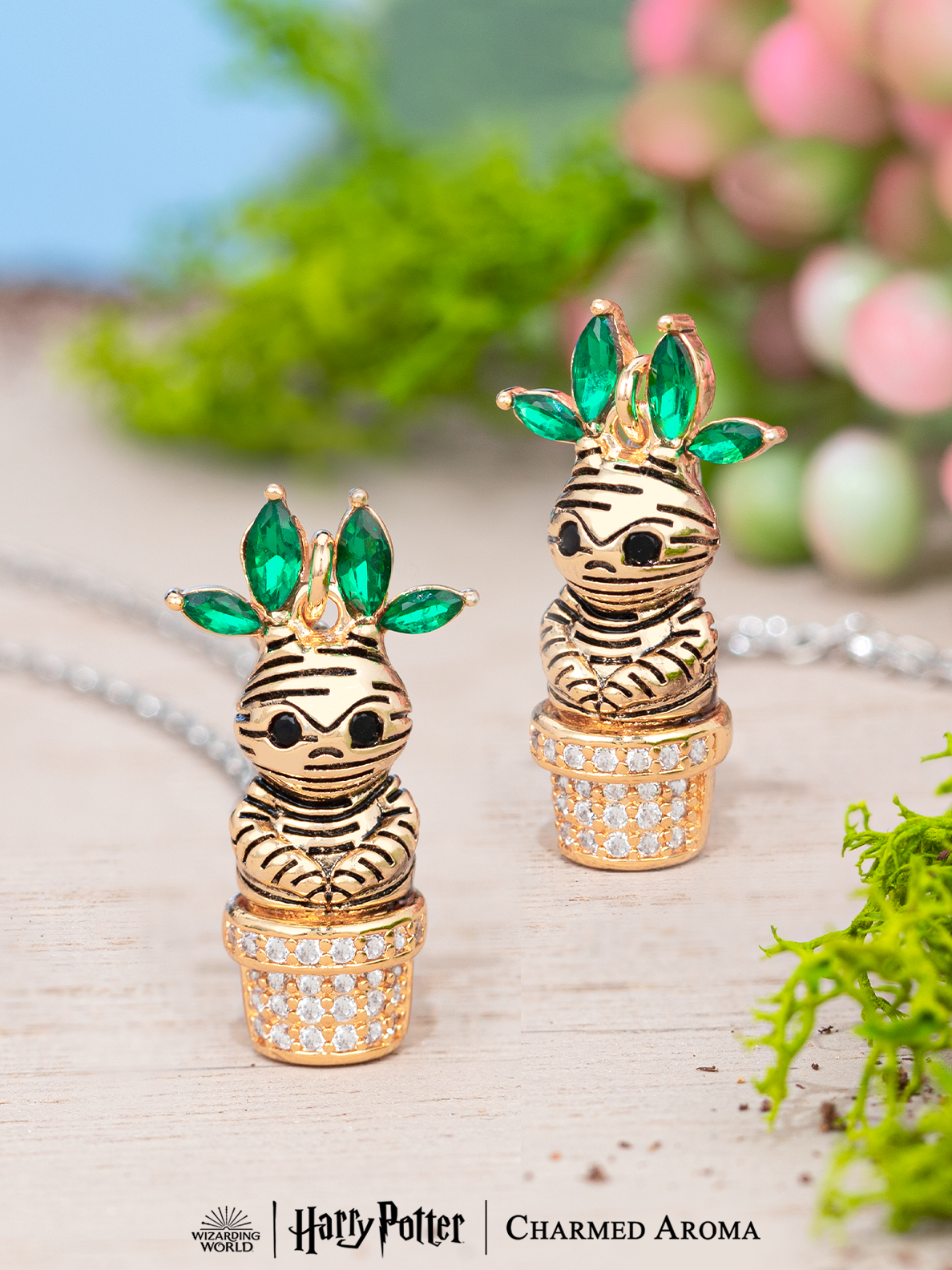 Charmed Aroma Harry Potter Mandrake necklace