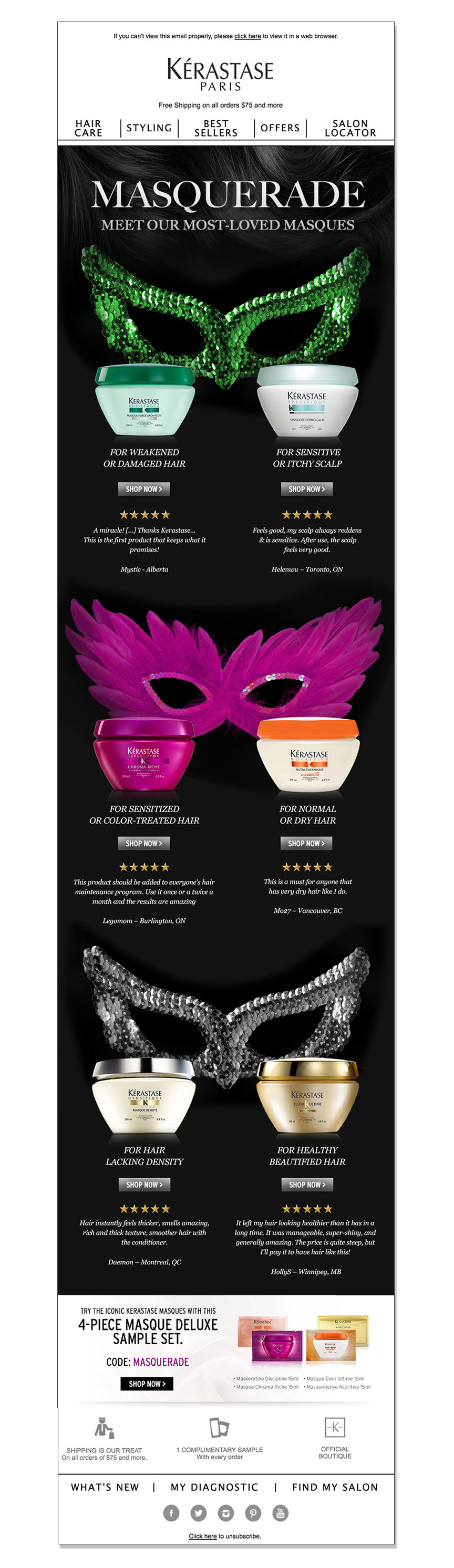 L'Oréal Canada Kérastase® Canada Newsletter Design by Vincent Beauchemin vinnybeau Vinny Beau 