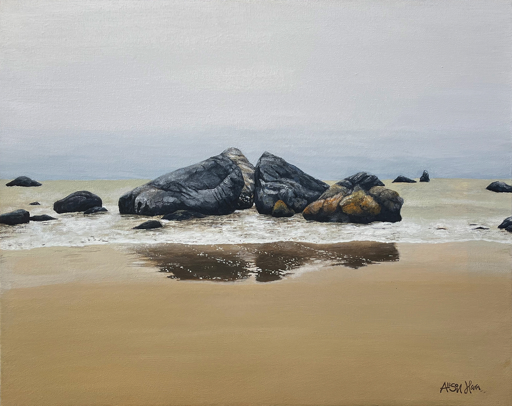 Rocks & Reflection - 16x20in