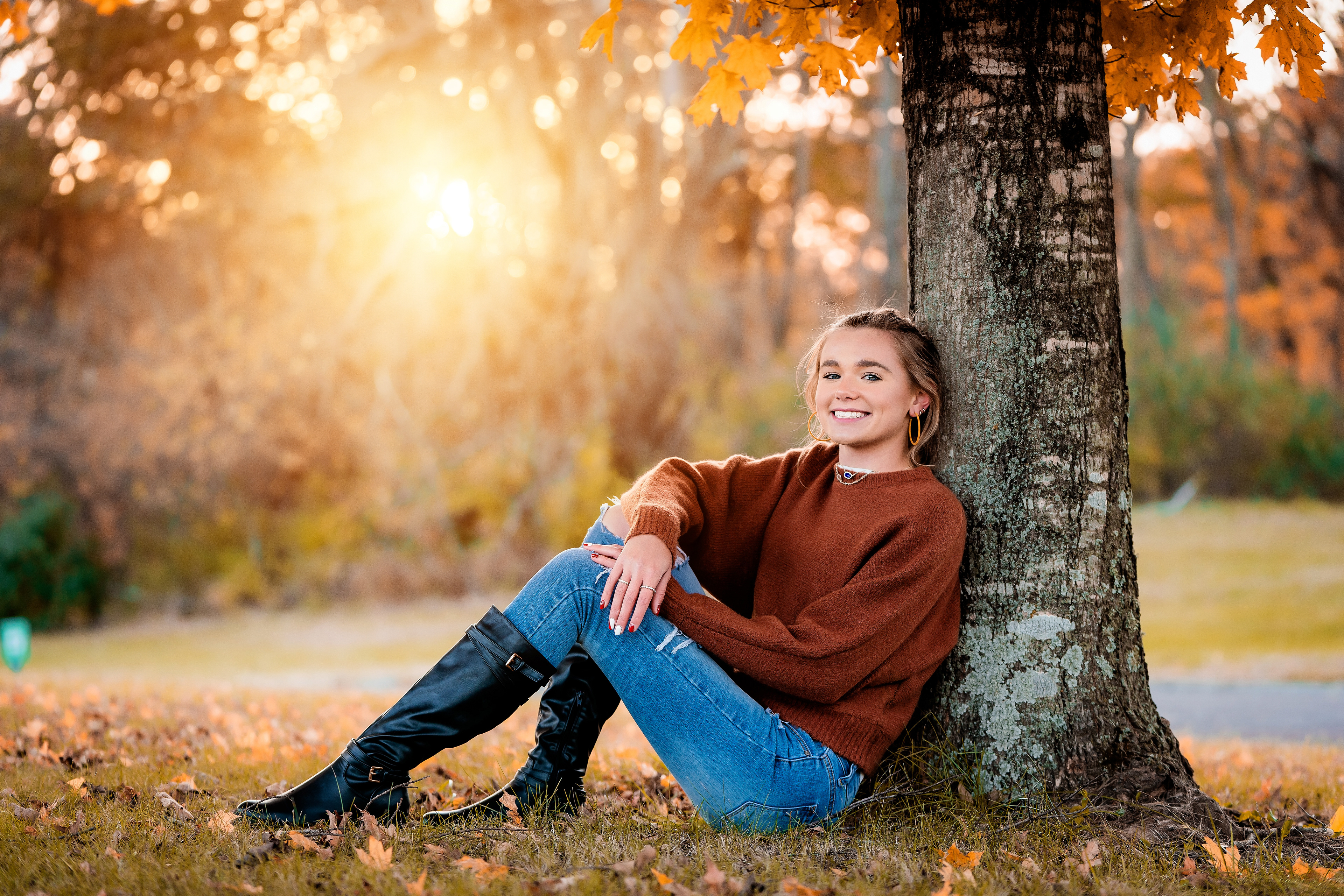 Senior natural light fall session, St. Louis, MO