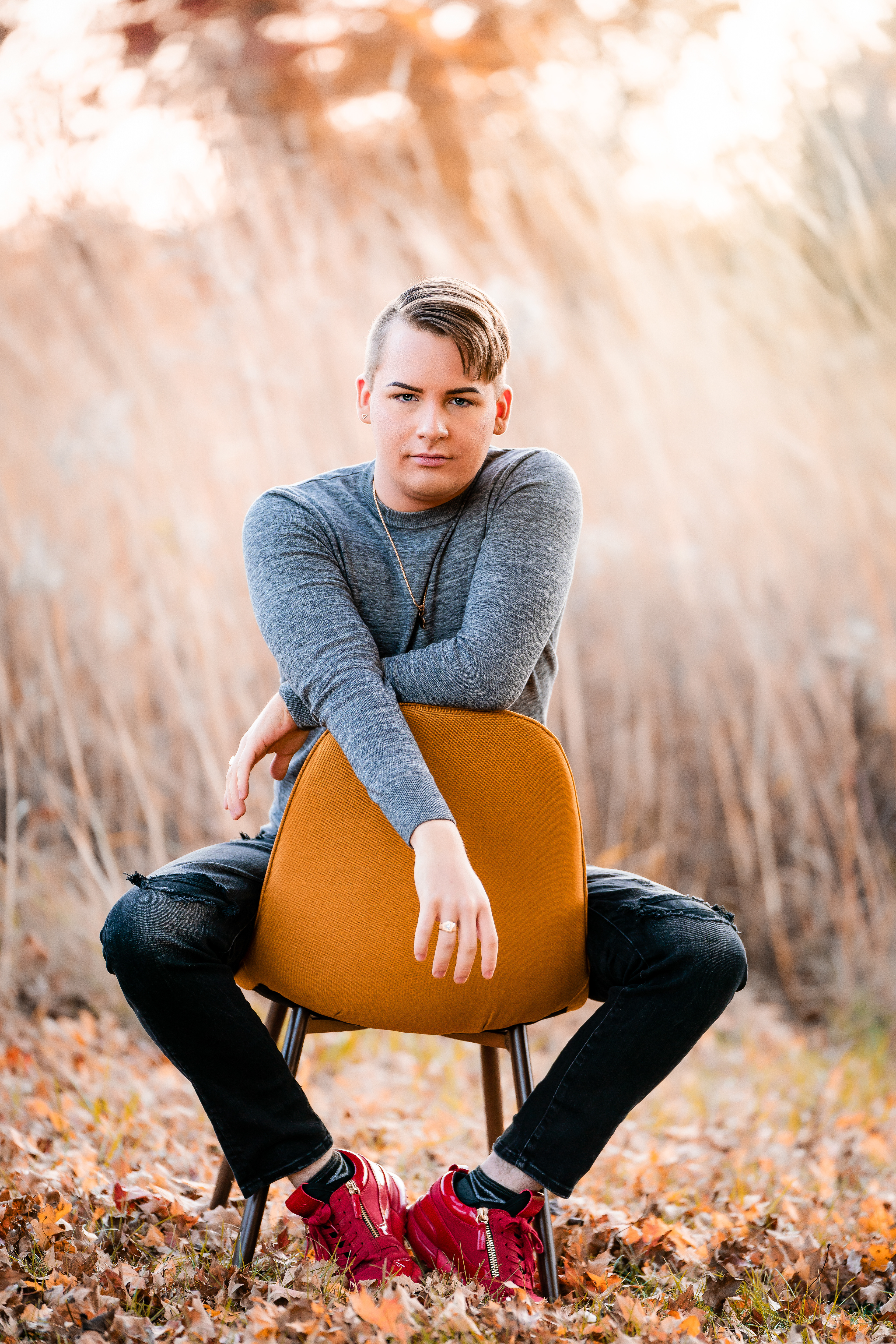 Senior natural light fall session, St. Louis, MO