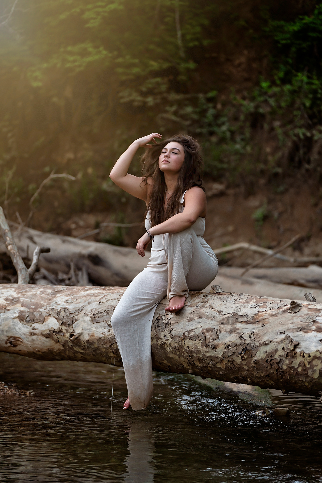 Natural light senior creek session, St. Louis, MO