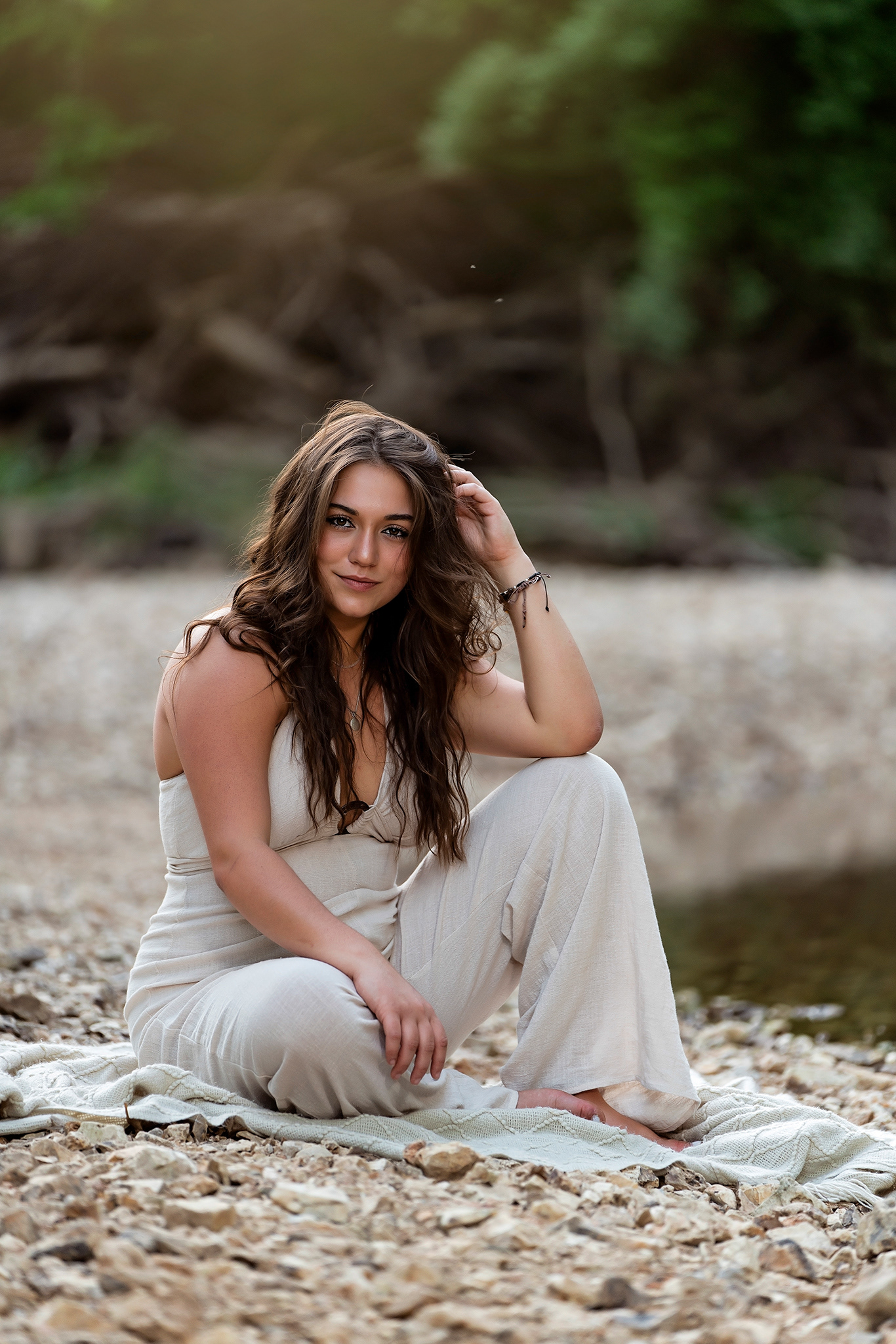 Natural light senior creek session, St. Louis, MO