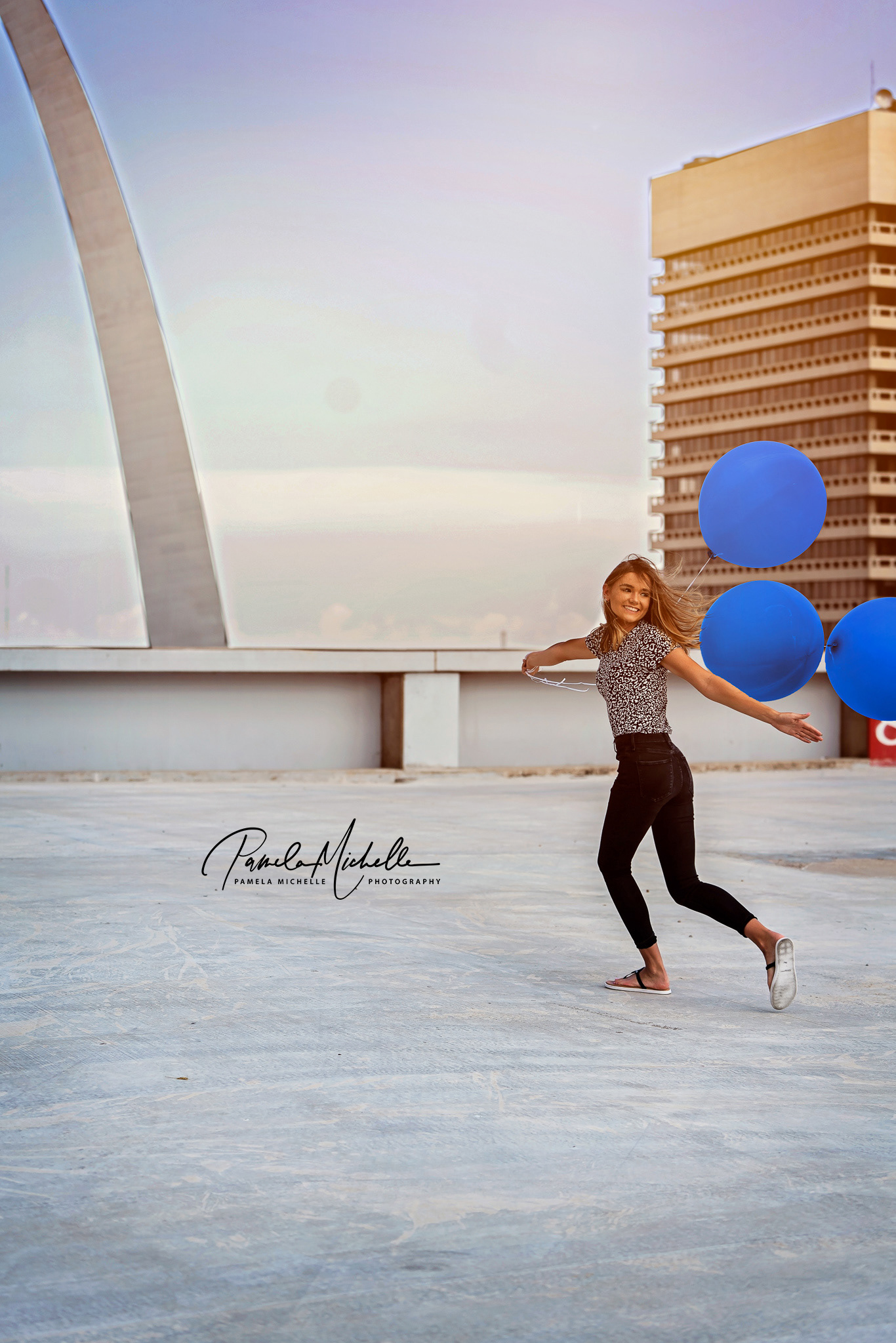 Downtown Rooftop senior session, St. Louis, MO