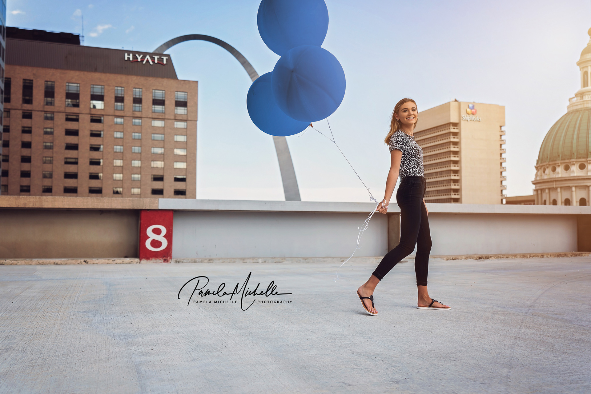 Downtown Rooftop senior session, St. Louis, MO