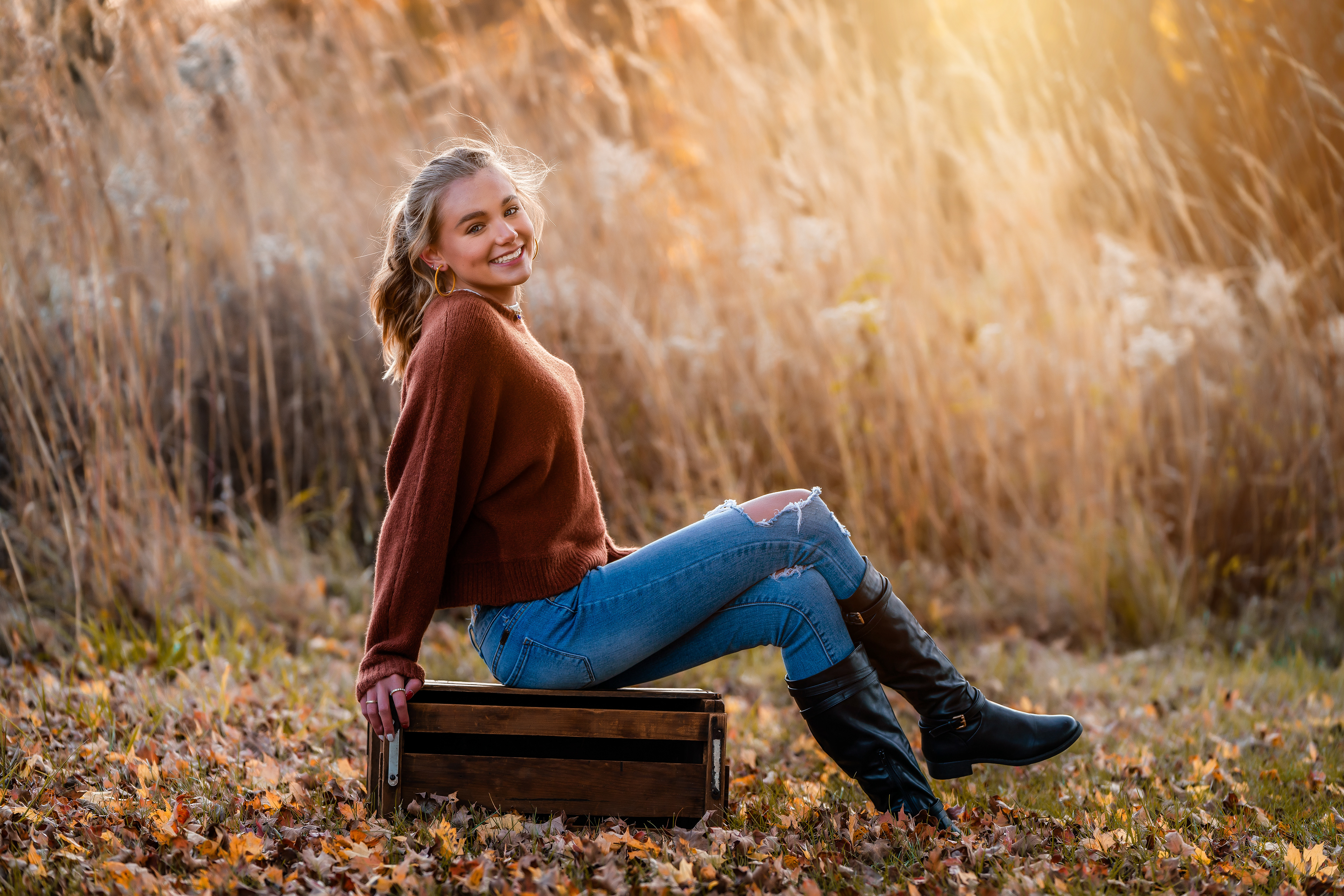Senior natural light fall session, St. Louis, MO