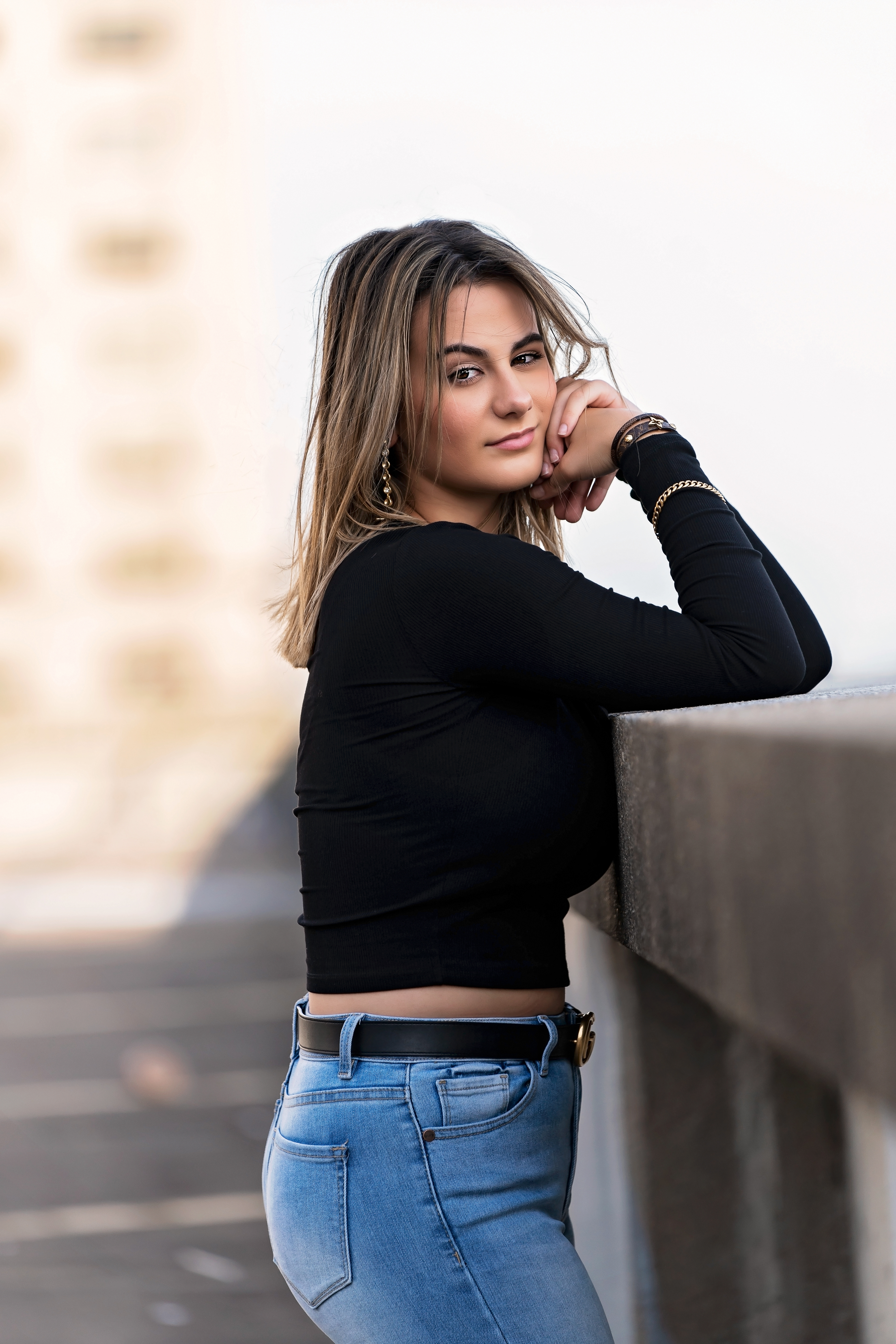 Downtown Rooftop senior session, St. Louis, MO