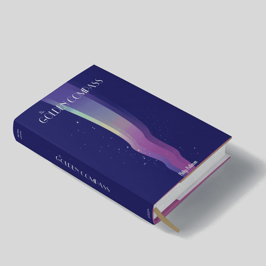 Book jacket design for the trilogy novels "His Dark Materials".