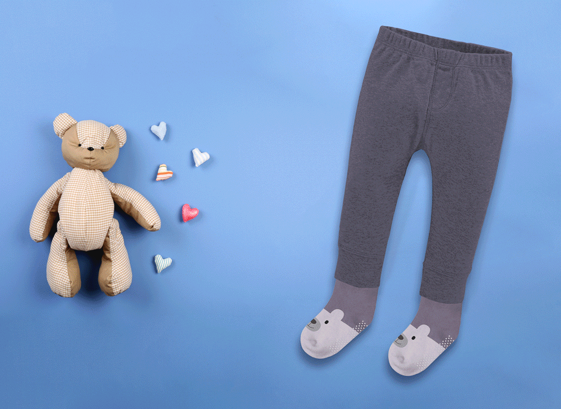 Sock pattern design and color palette selection for Pippy Pants clothing brand (Ignite Agency).