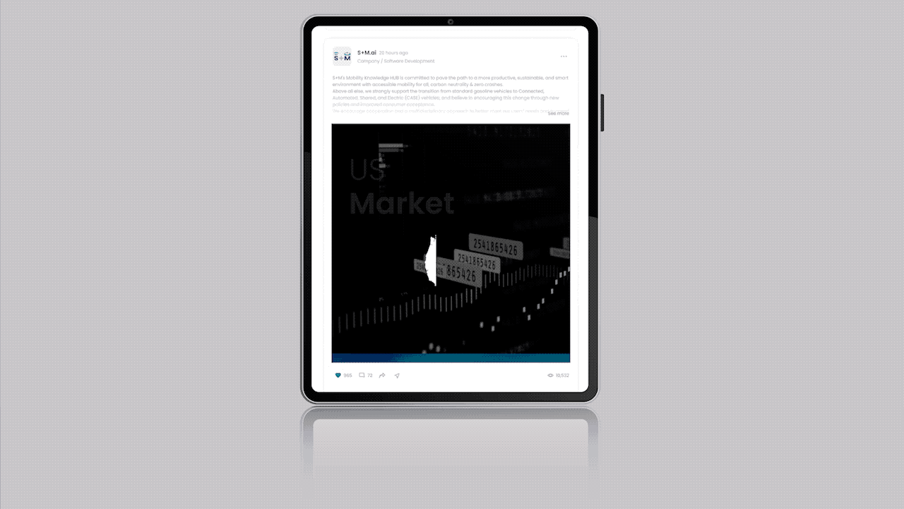 40+ short clips for S+M.AI's organic social promotion of their knowledge hub website, resulted in 4k following growth over a few months (Contract).