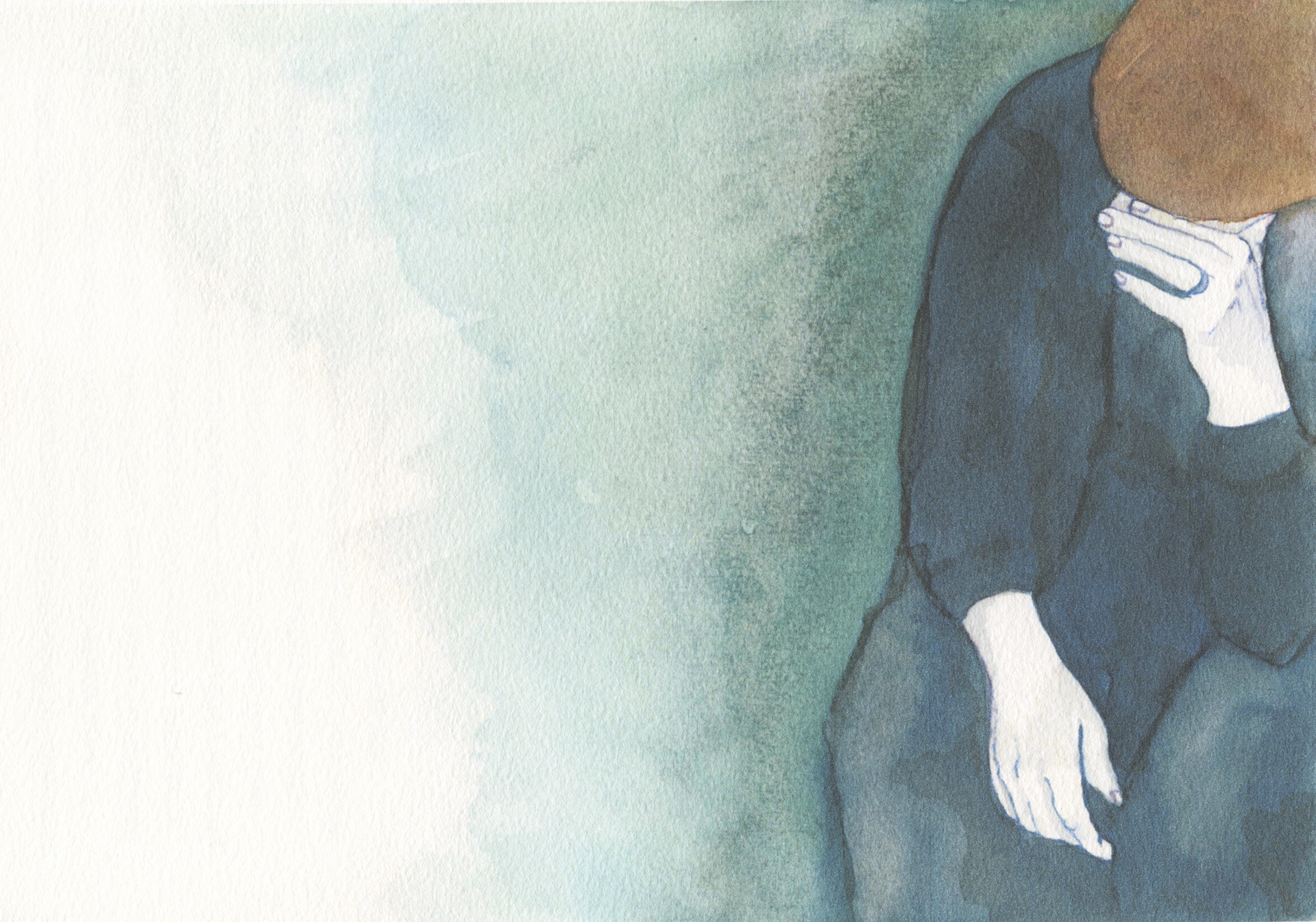 Happy Wife. Watercolor on Arches. 10"x8". 2015.