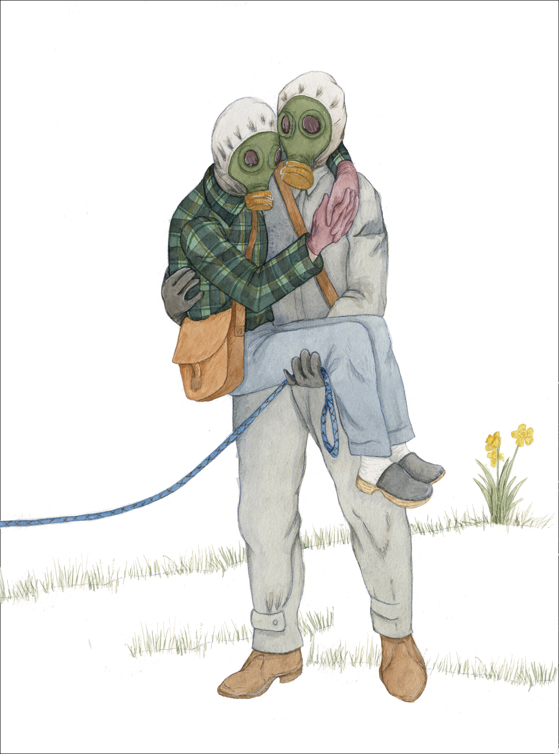Enjoy a Walk in Nature. Watercolor on paper. 12"x16". 2022.