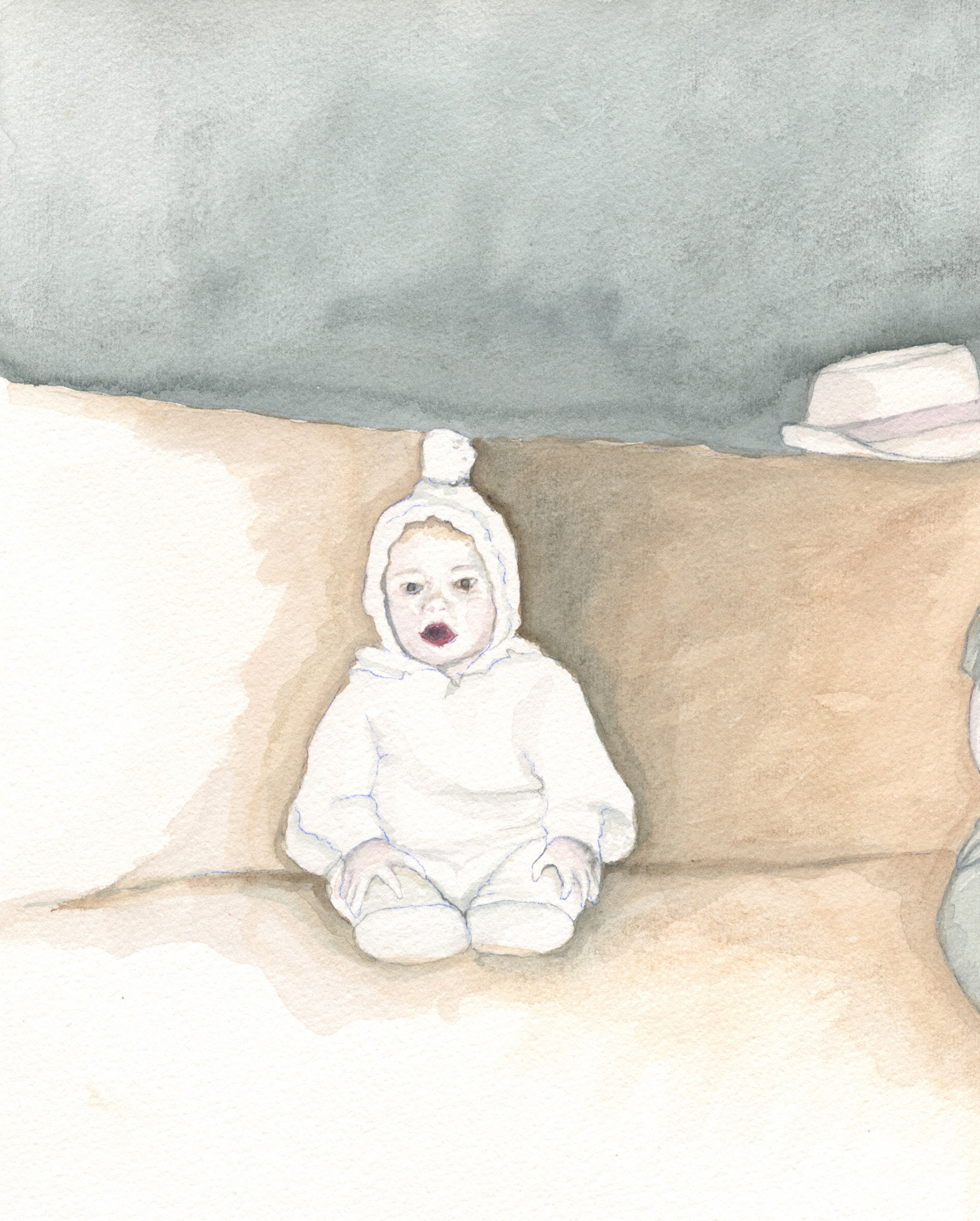 Alone. Watercolor on Arches. 8"x10". 2014.