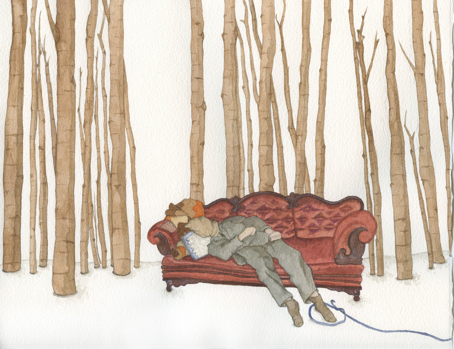 Andrew Borden. Watercolor on Arches. 12"x9". 2011.