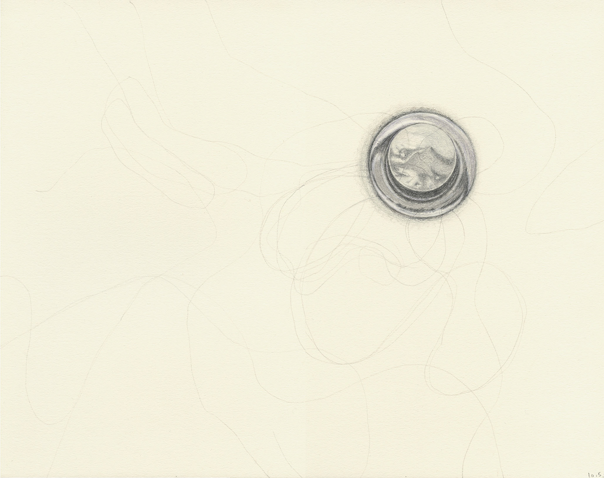 From the Series: Self Portrait, Middle Age. 2023. Graphite and colored pencil on paper. 11"x14"