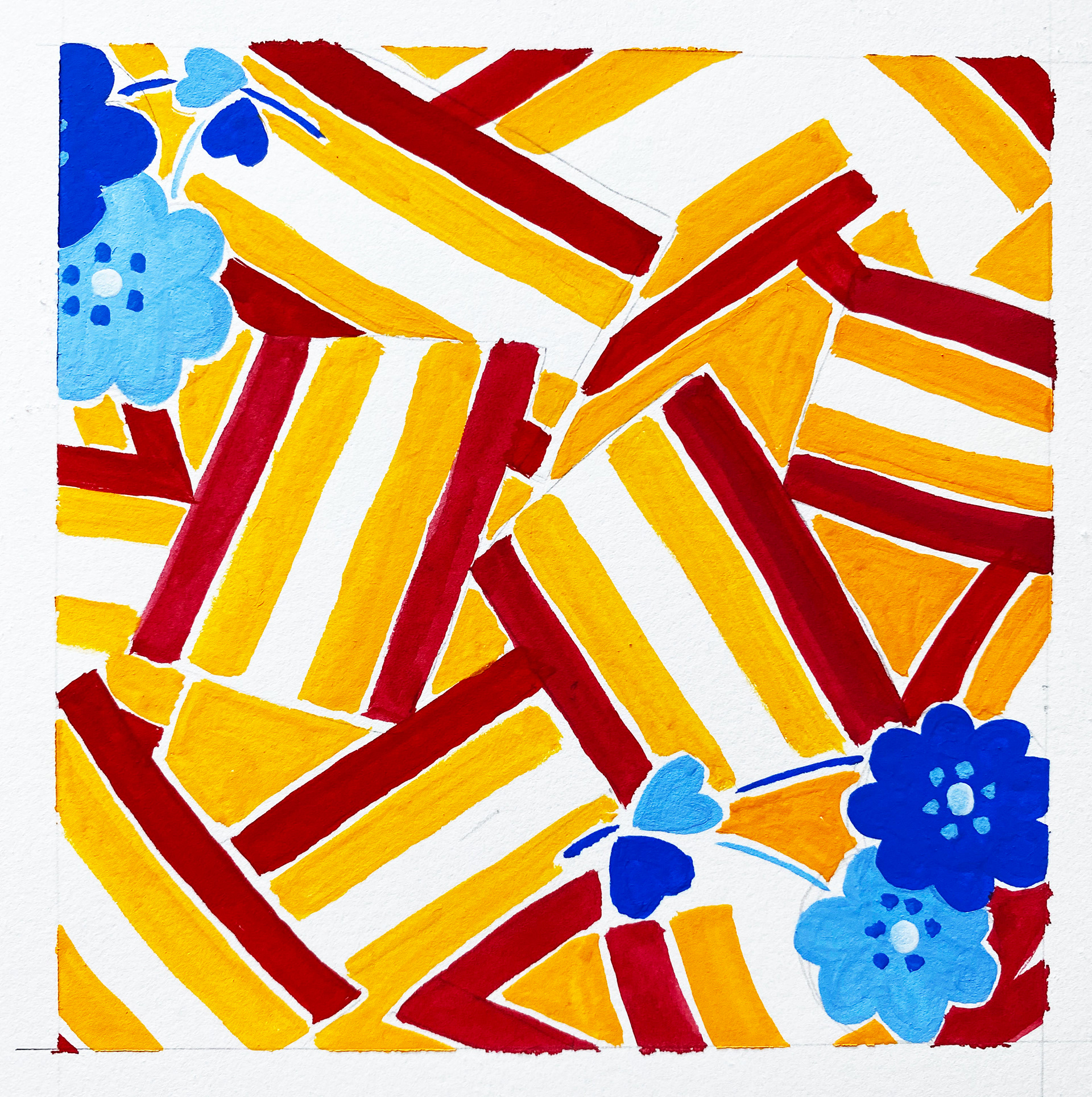 Party Dress. Gouache on Arches. 5"x5". 2022.
