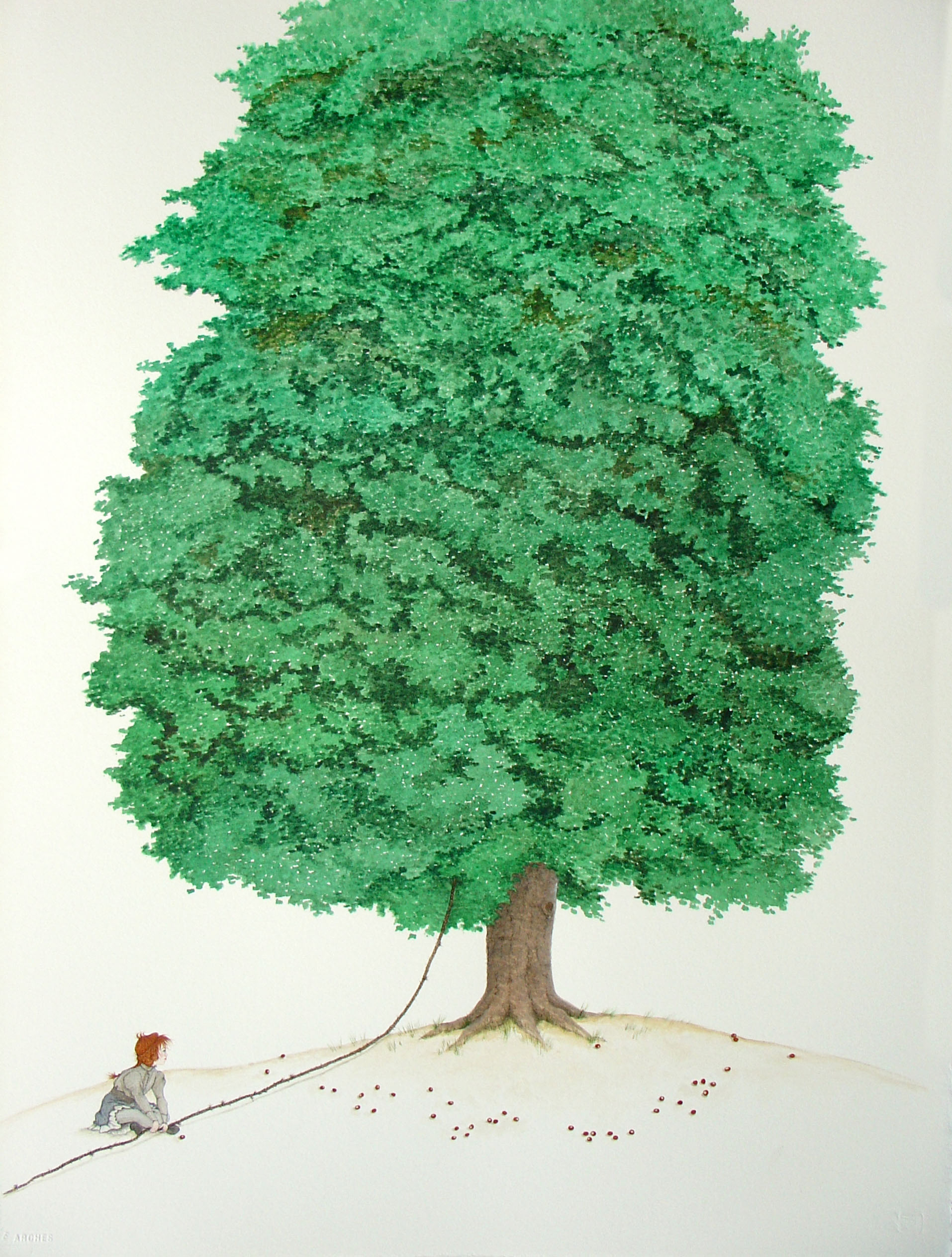 Young Lizzie B. Watercolor on Arches. 22"x30". 2013