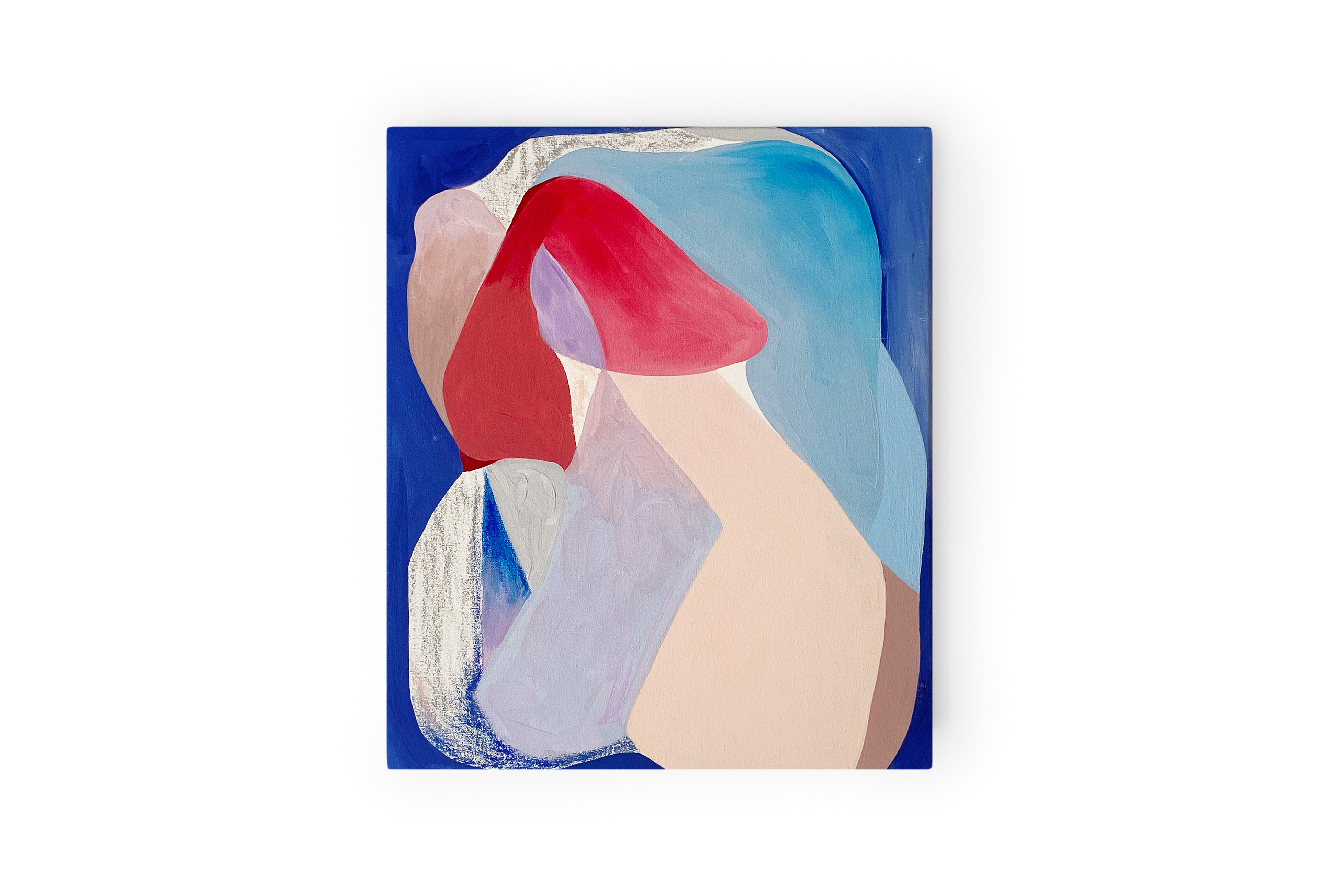 Pulsão, 2025. Acrylic and oil on canvas. 43 × 37 cm