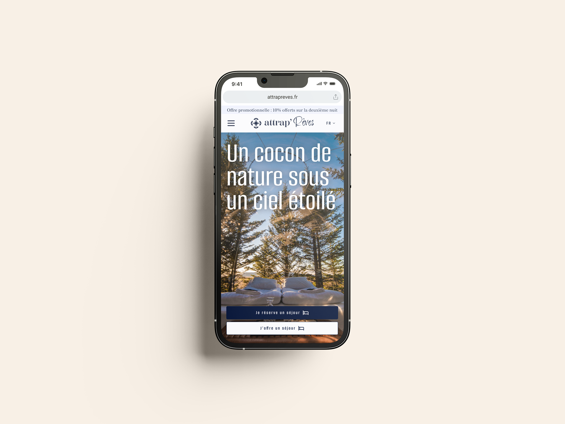 Attrap'rêves - Écran mobile Home page