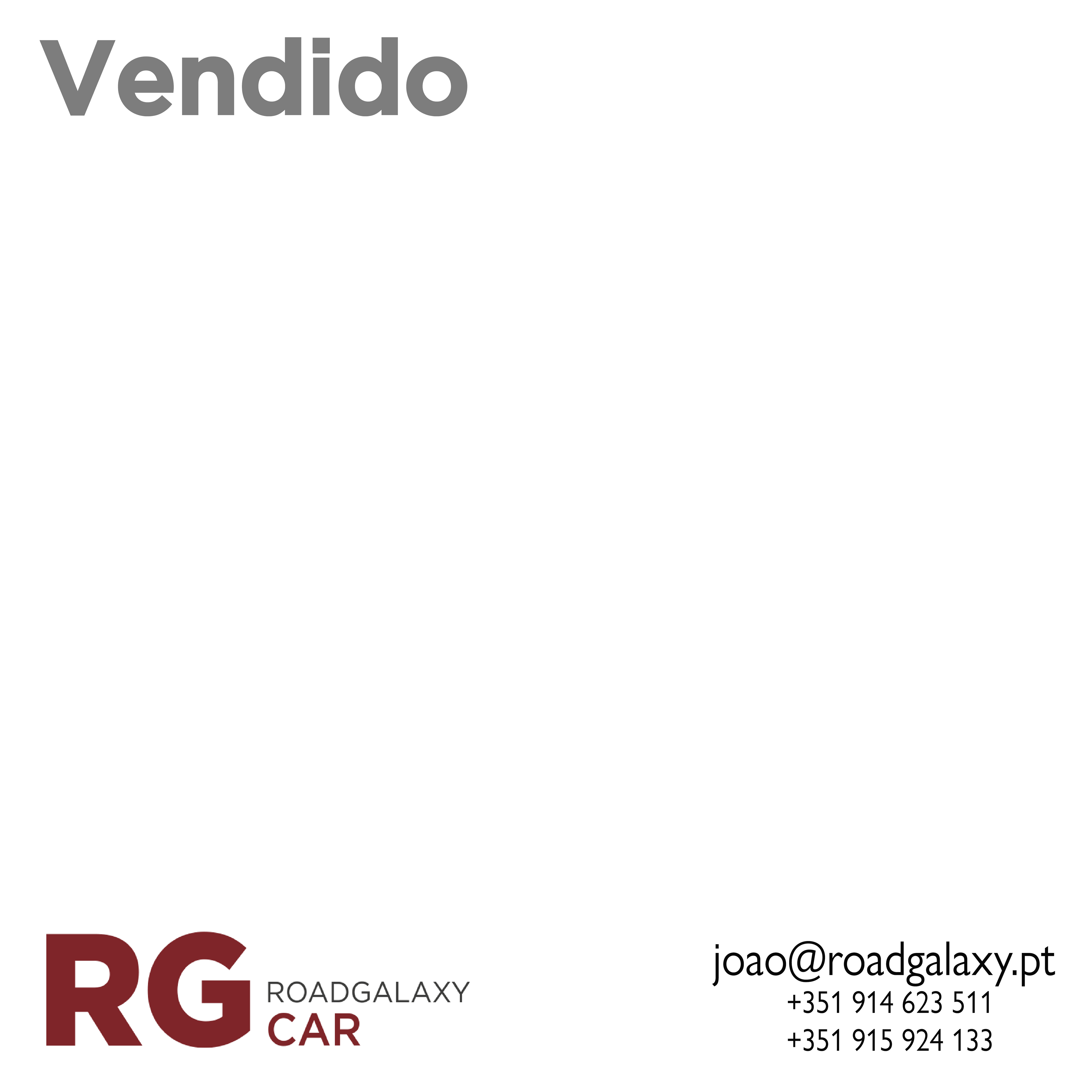 RoadgalaxyCar "Sold" frame. (Moldura "Vendido" RoadgalaxyCar.)