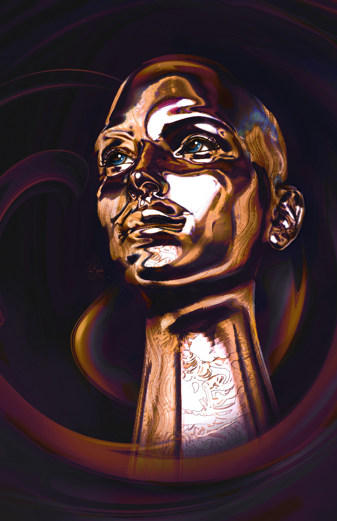 "Golden Portrait Series Rustic Fem Emboss" 02.2024