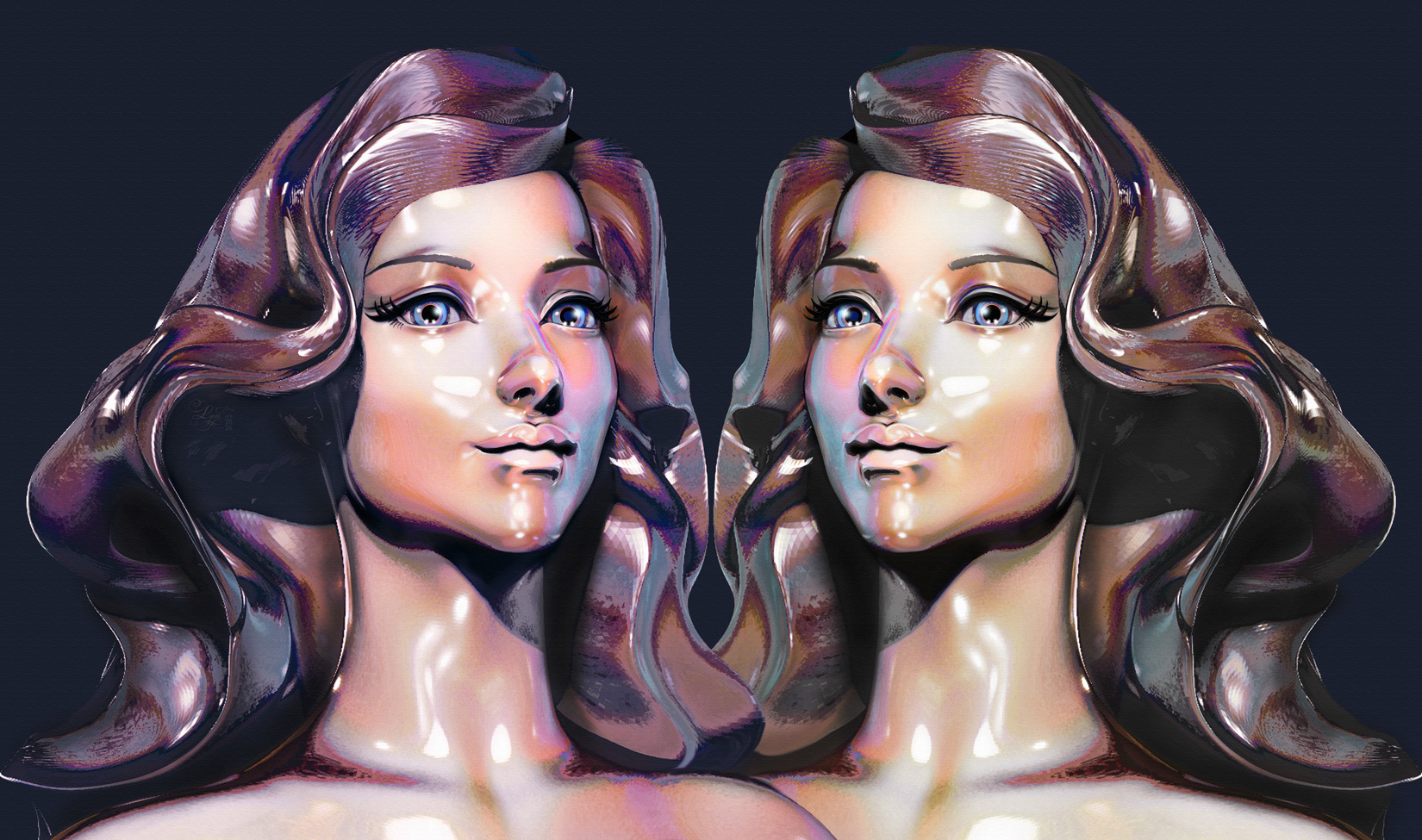 Teen Variant Mirrored. 13 x 22 in. Giclee. April 2026. No AI.