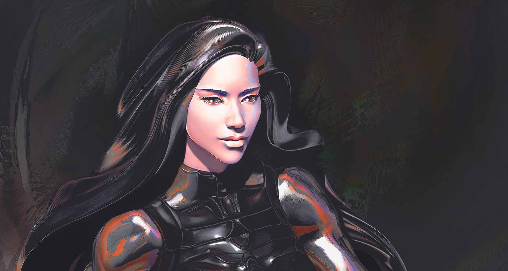 Moon Shadow Female Firefighter.  13 x 22 in. Giclee. April 2026. No AI.