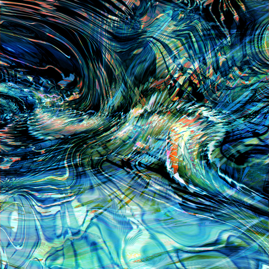 "Glacial Stream" 12 x 12 in. Giclee. November 2023