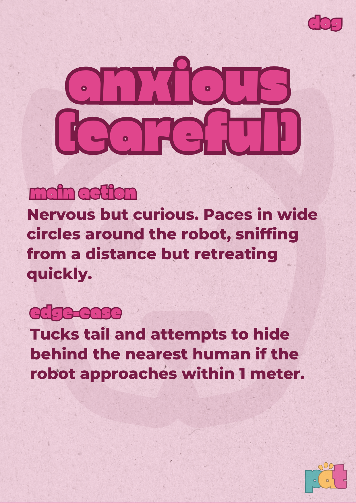 Figure 29. Resulting redesign - Second version of the scenario cards, dog 2.