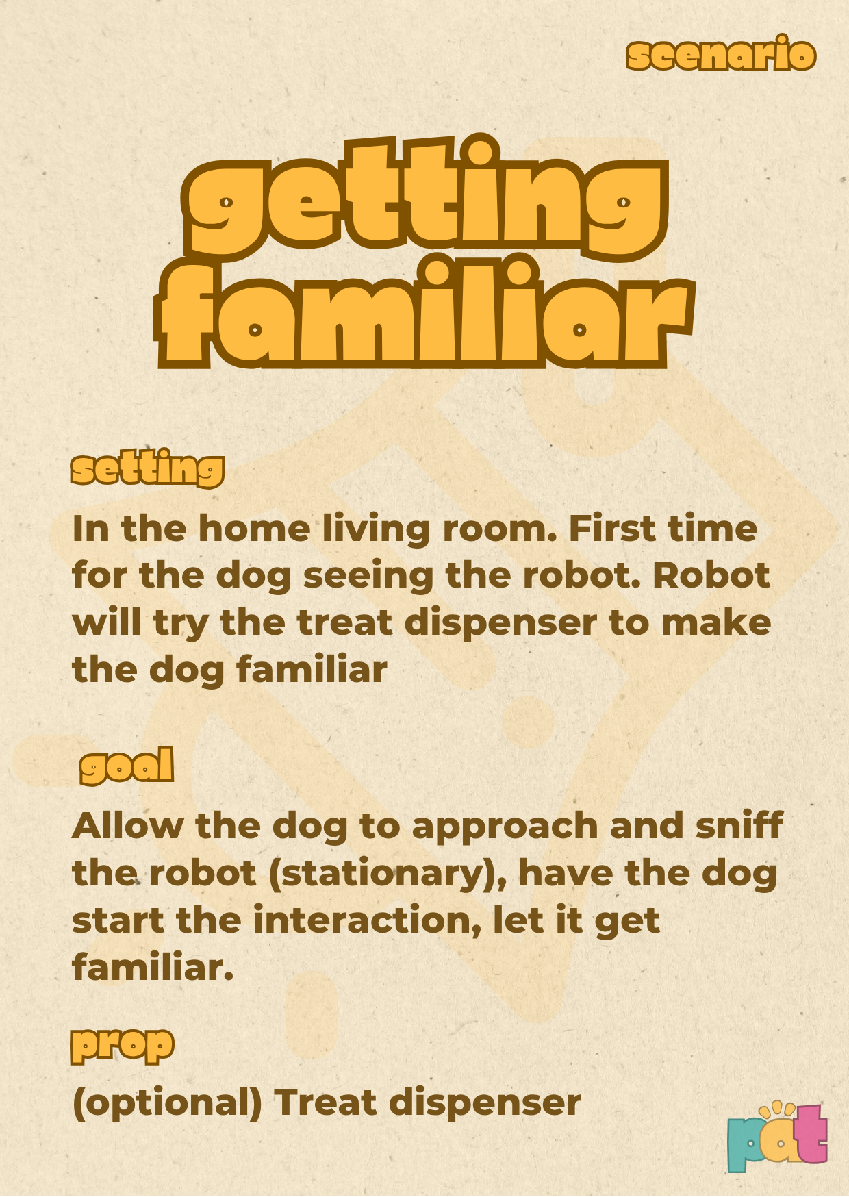 Figure 18. Resulting redesign - Second version of the scenario cards, scenario 1.