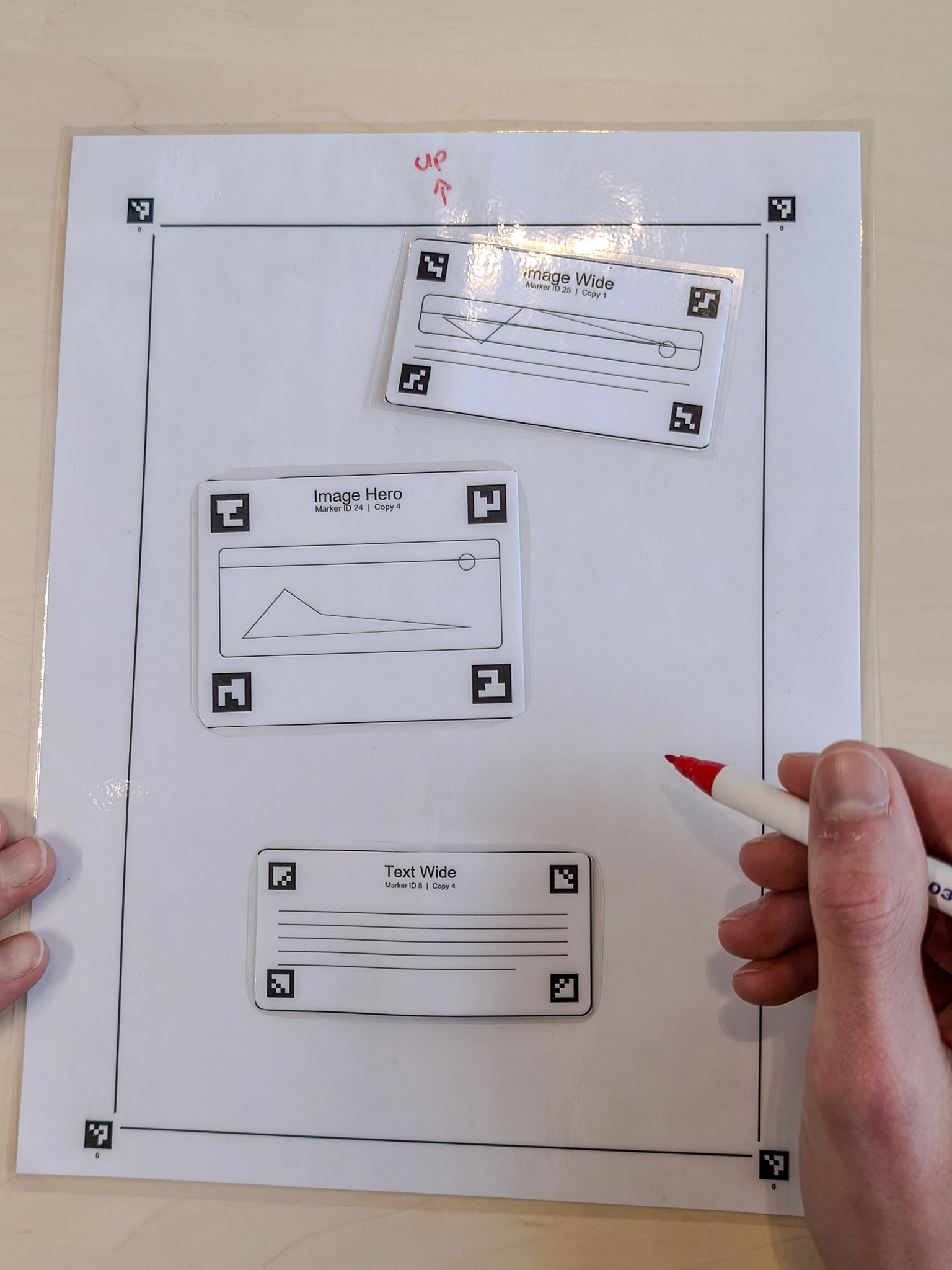 Figure 4. The A4 web page with cards.