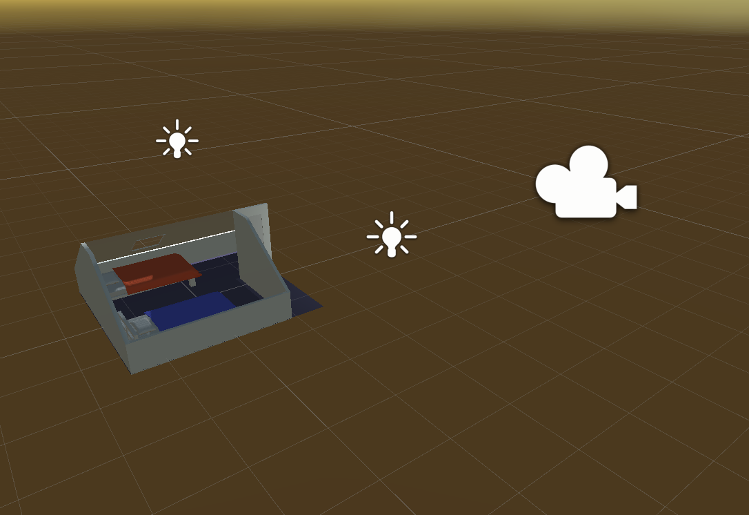 Setup of the scene in terms of camera and lighting (with the .fbx file as example)