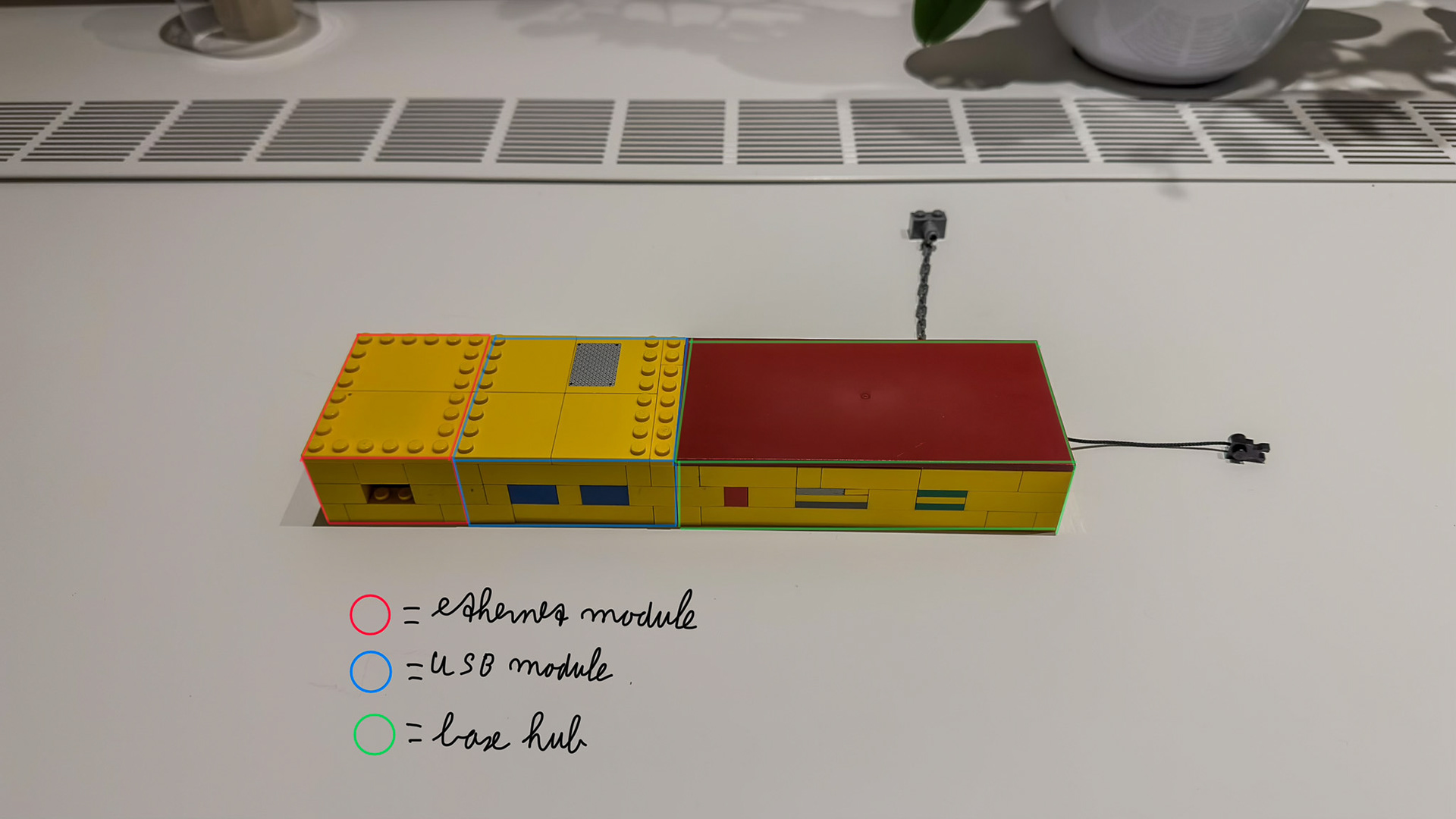 Figure 3. Overall view of the connected hub and modules.