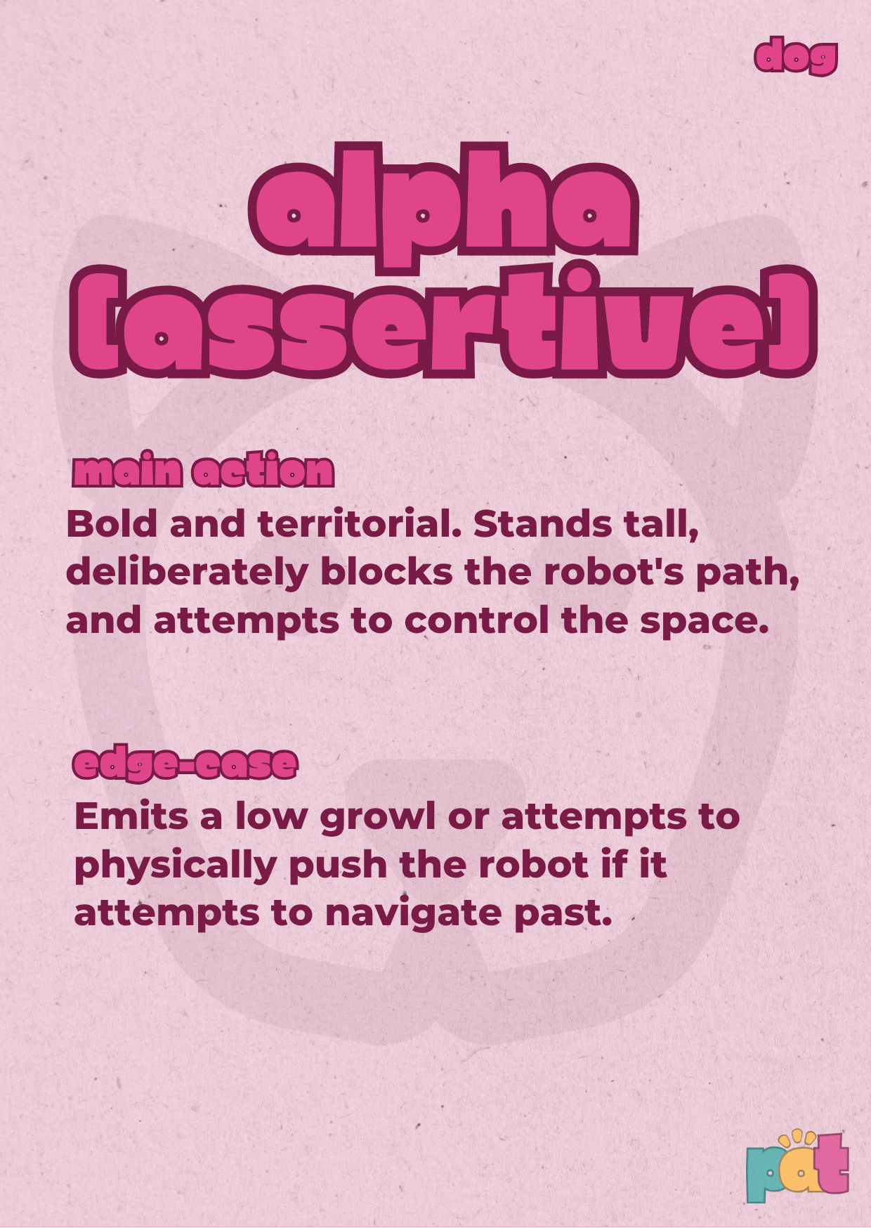 Figure 30. Resulting redesign - Second version of the scenario cards, dog 3.
