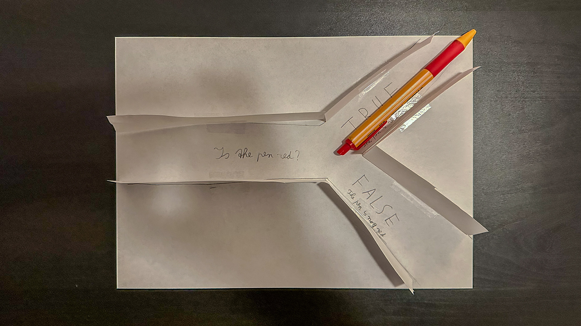 Figure 4. Red pen leaving the "If/Else" statement through "True/If".